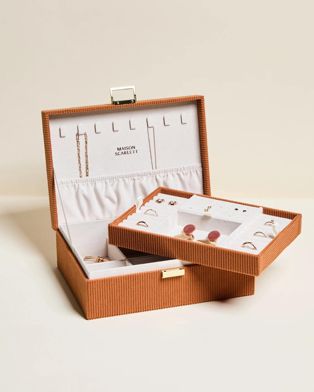 Louise Corduroy Jewellery Box