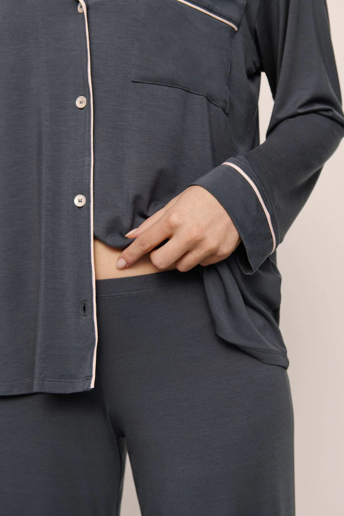 Gisele Long PJ Set | Graphite
