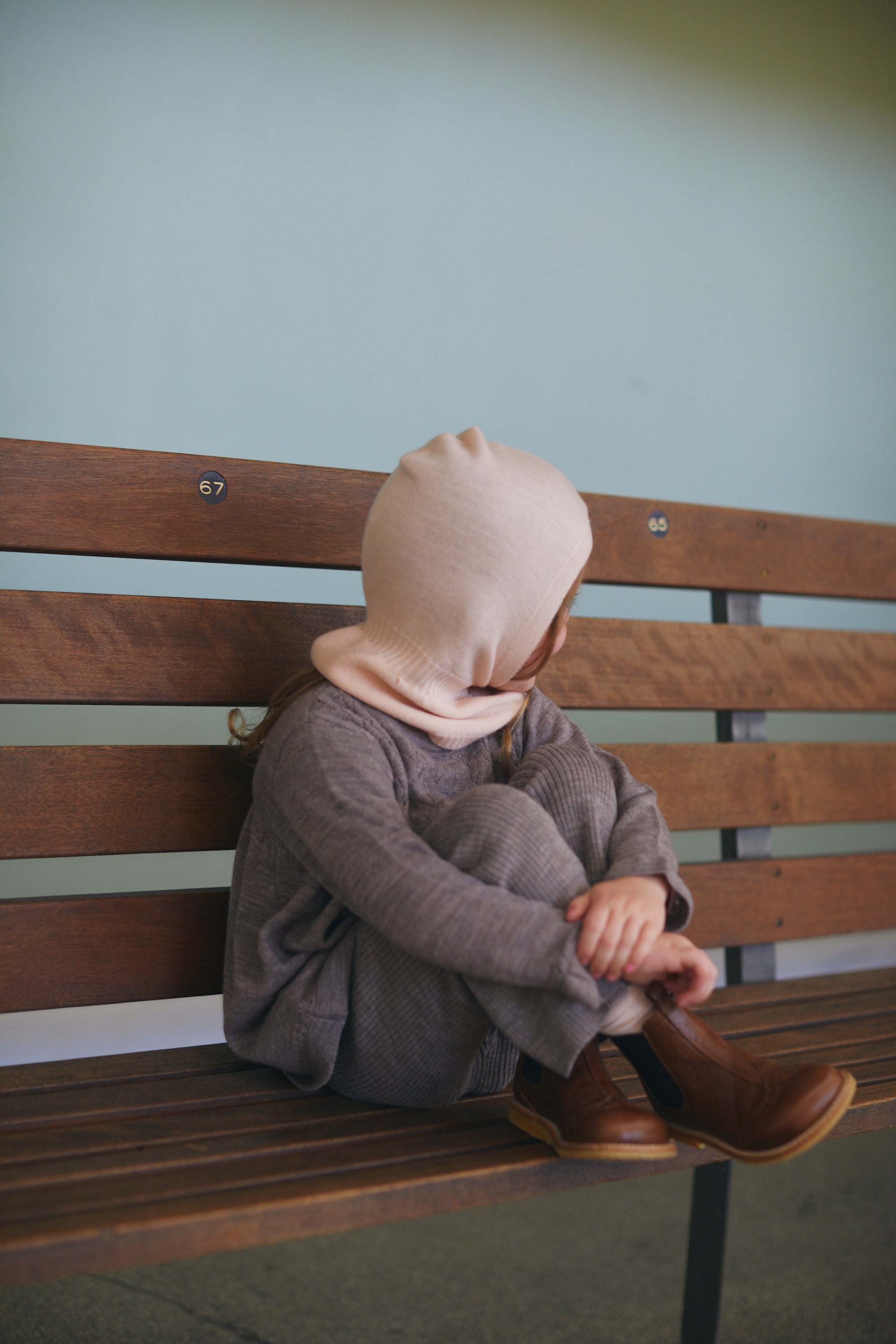 Merino Wide Rib Pants | Natural Melange