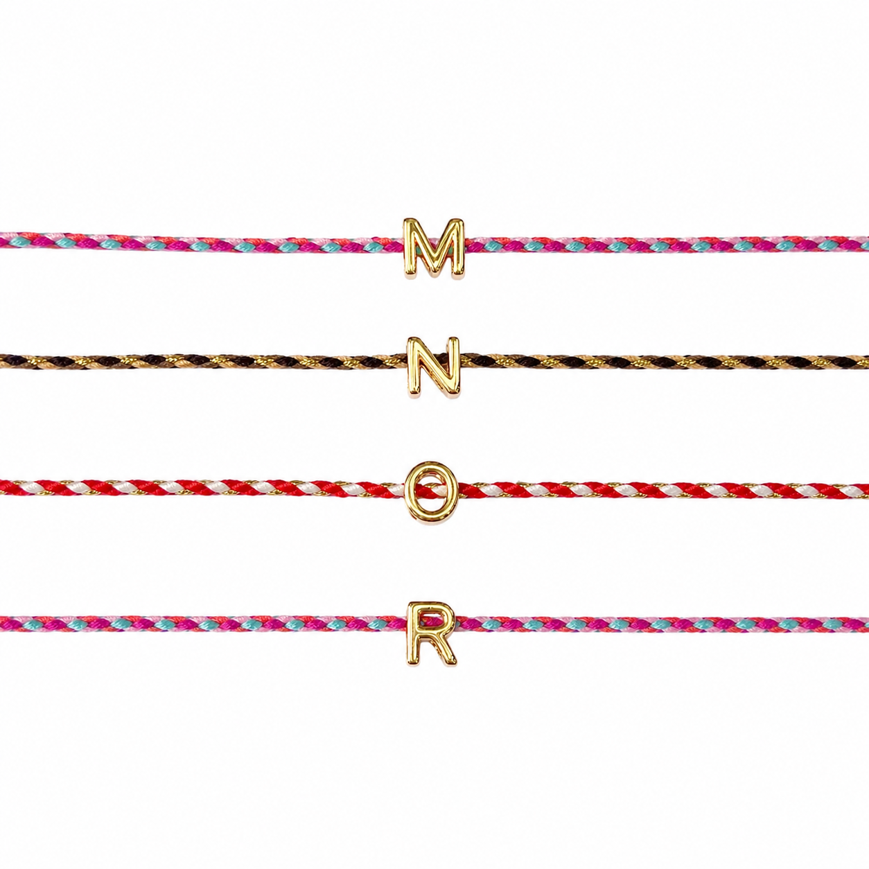 Braided Initial Necklace | Gold