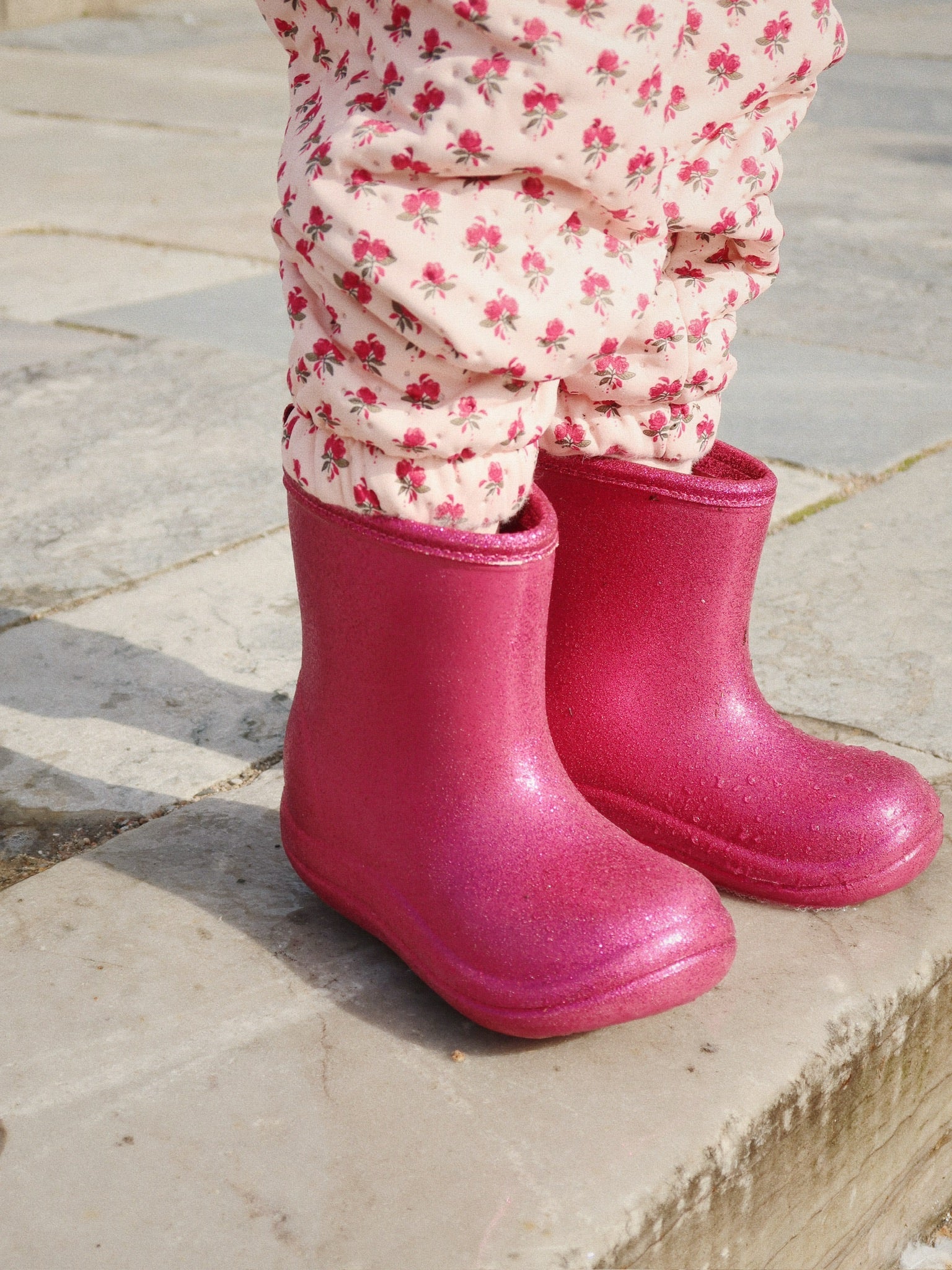 Luc Glitter Rain Boots | Sangria