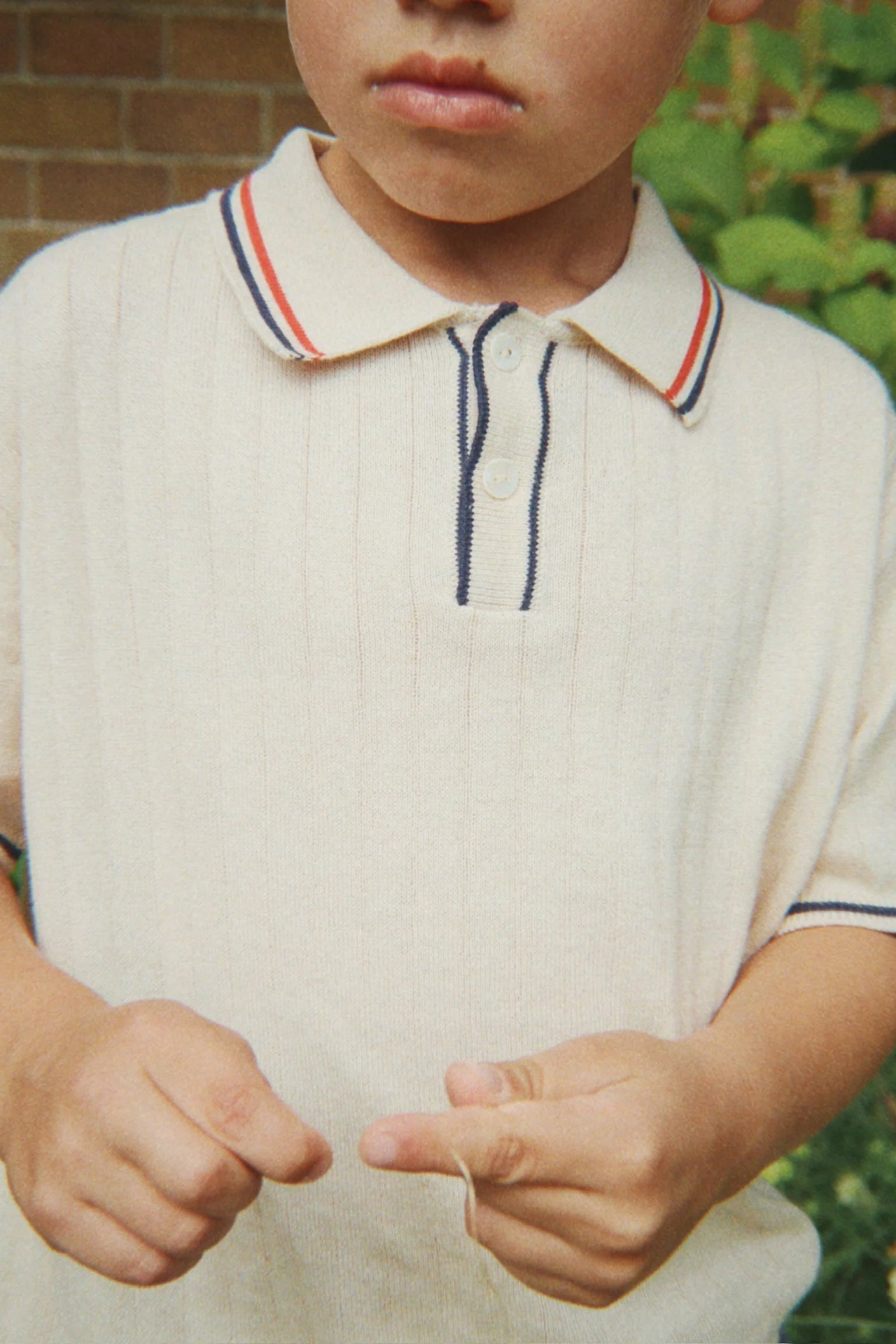 Mio Knit Polo | Almond Milk