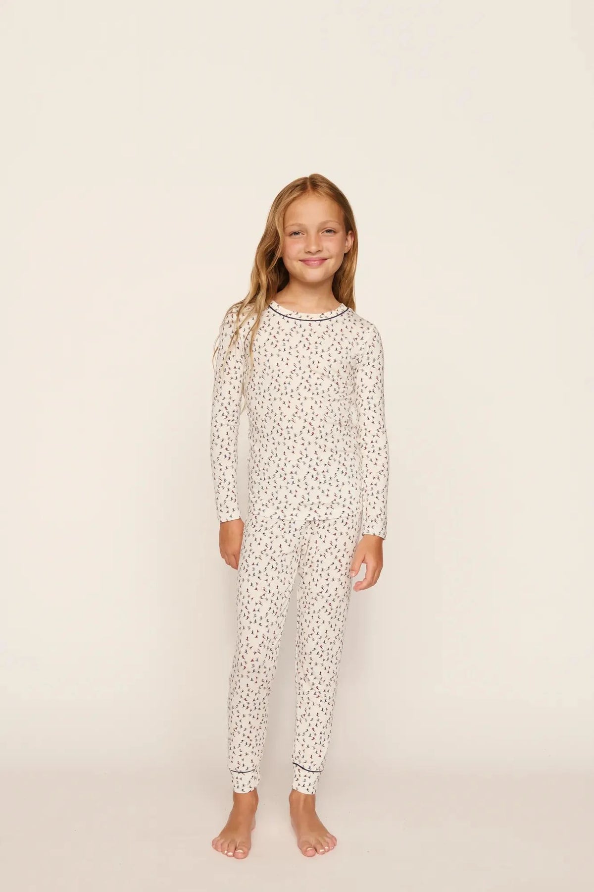 Kids Printed Long Pj Set | On The Slopes