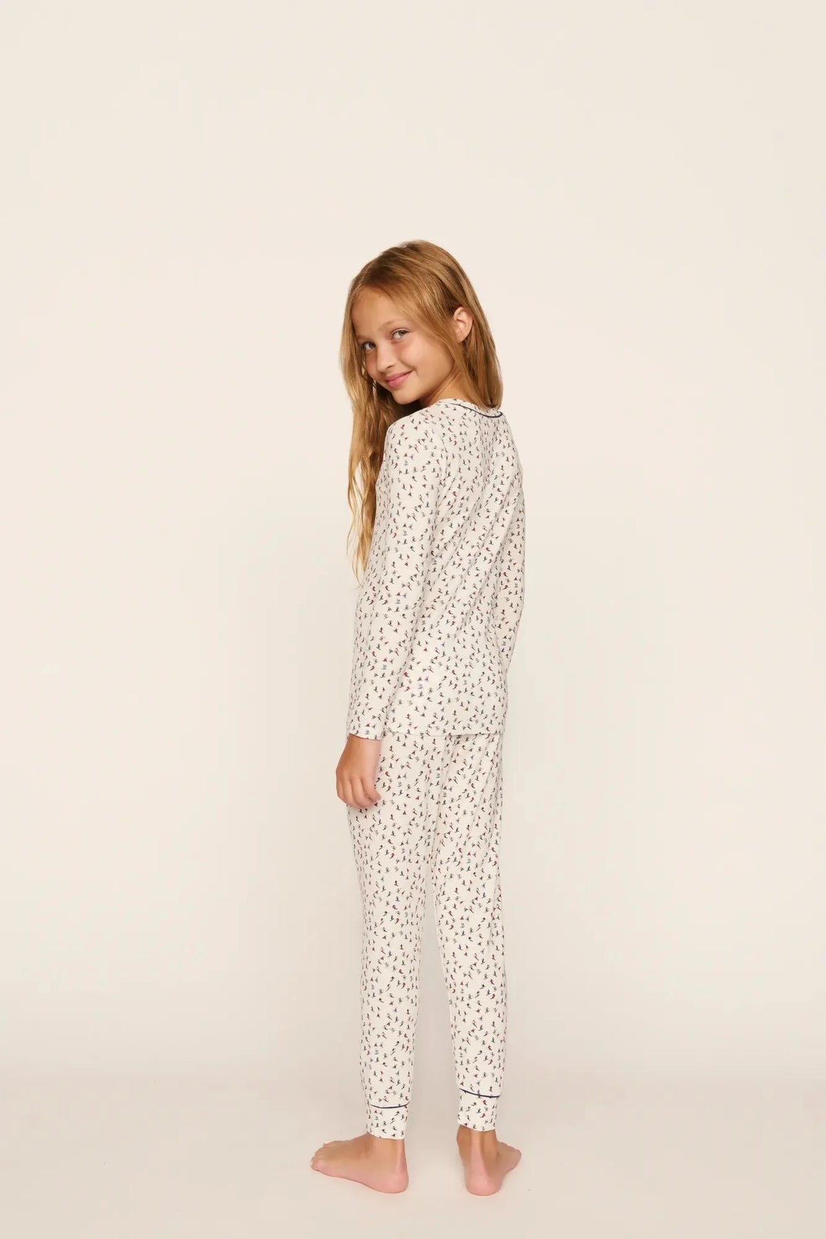 Kids Printed Long Pj Set | On The Slopes