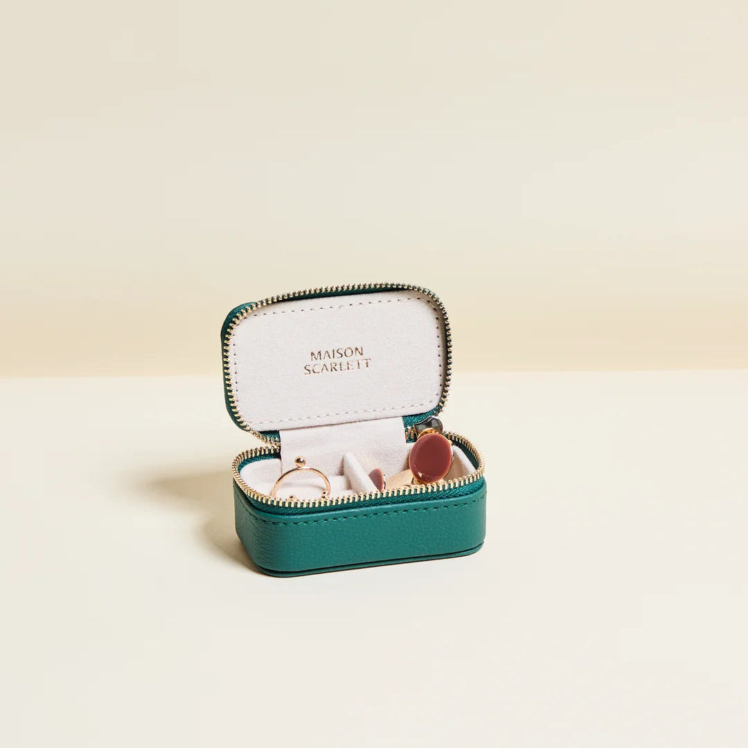 Marie Mini Leather Travel Jewelry Box