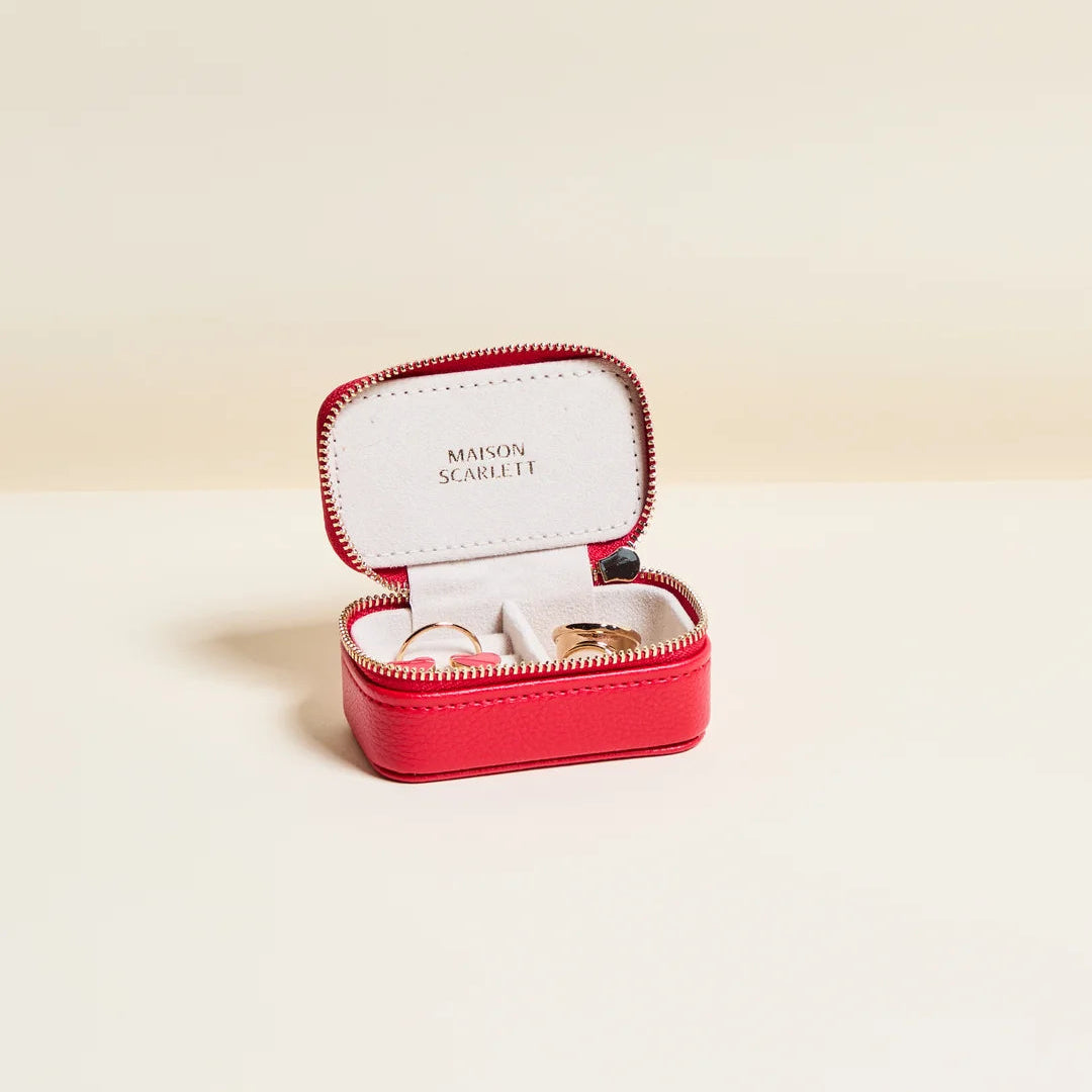 Marie Mini Leather Travel Jewelry Box