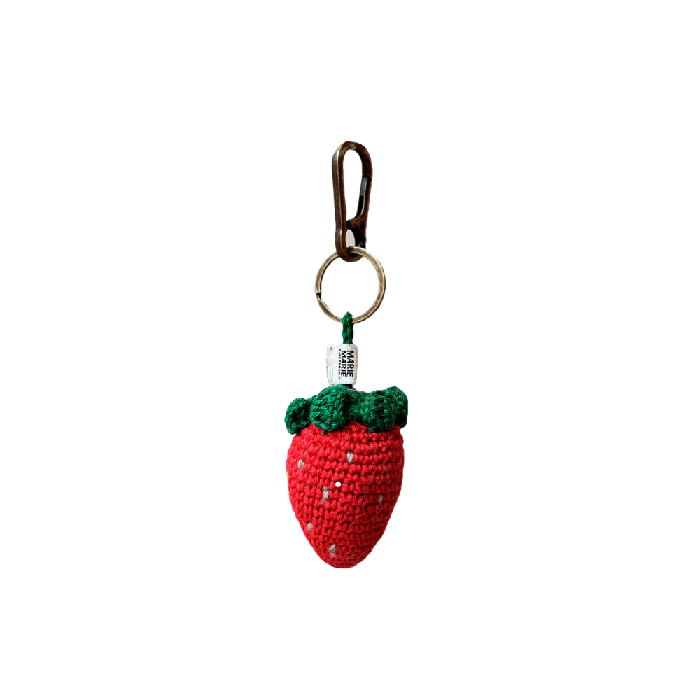 Crochet Bag Charm | Strawberry