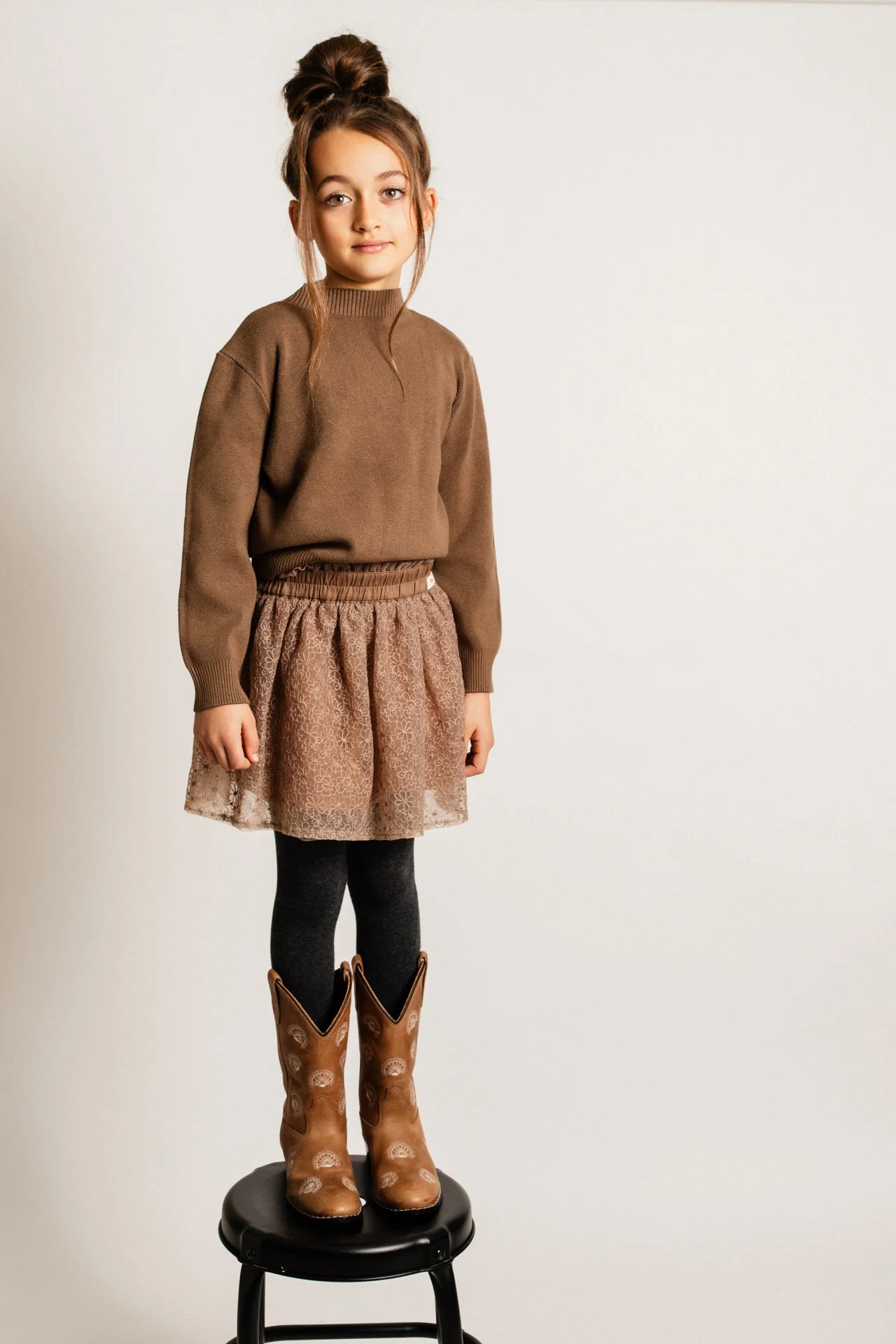 Fey Tulle Skirt | Brown Cacao