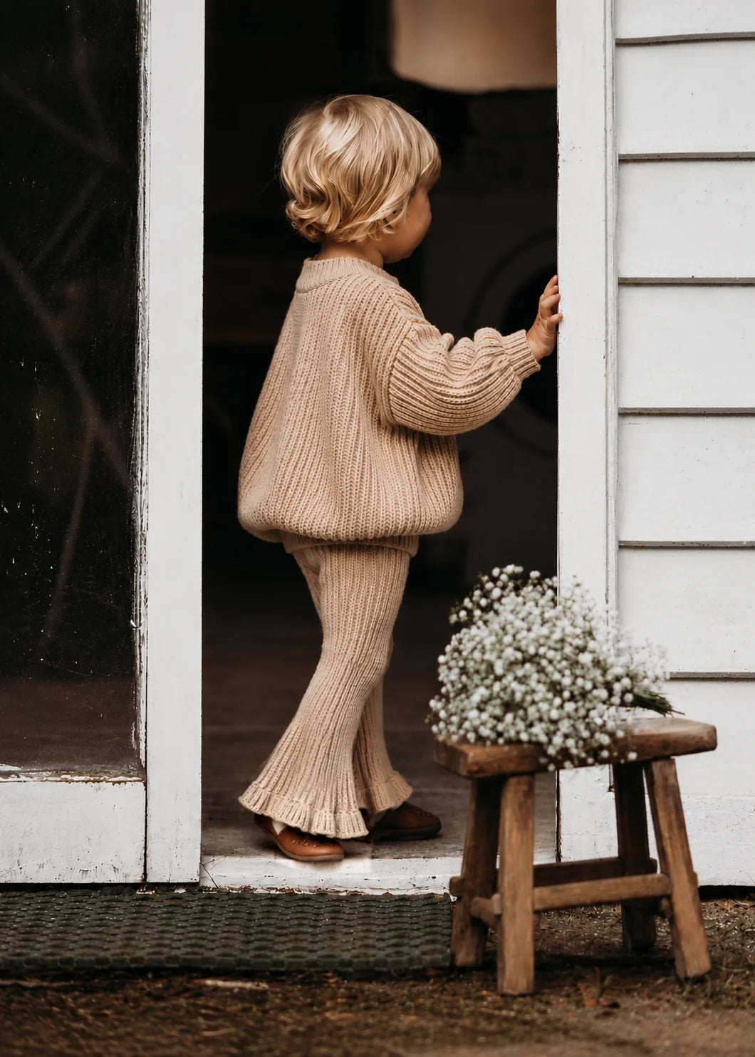 Millie Knit Set | Almond