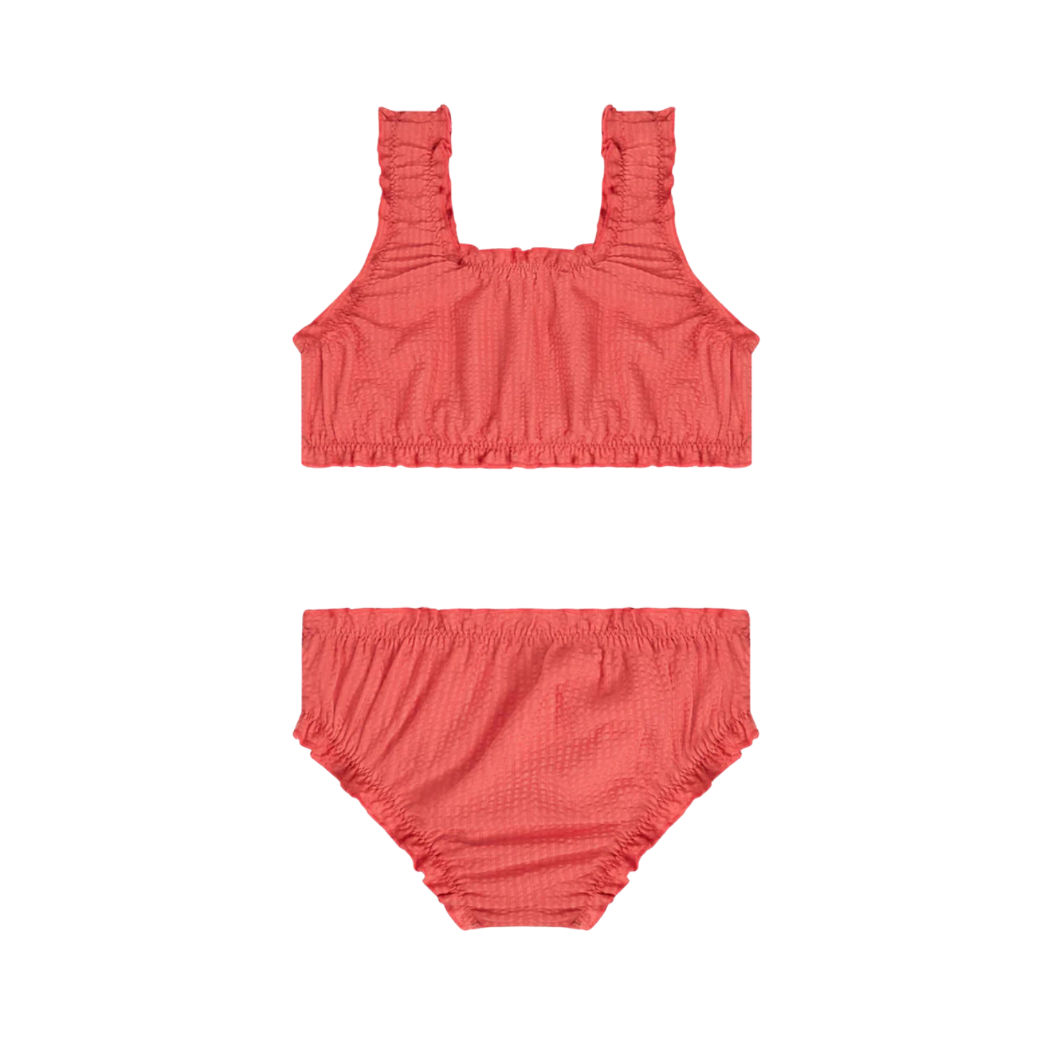 Ruffle Edge Bikini | Sailor Red Seersucker