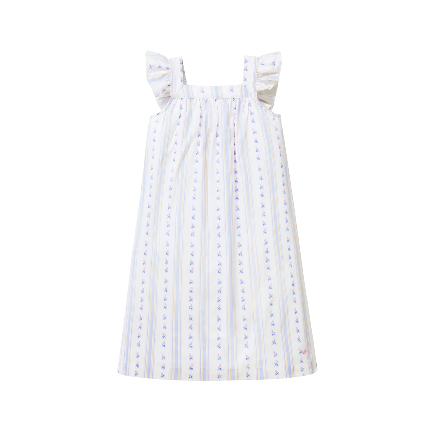 Twill Clara Nightgown | Cottage Stripe