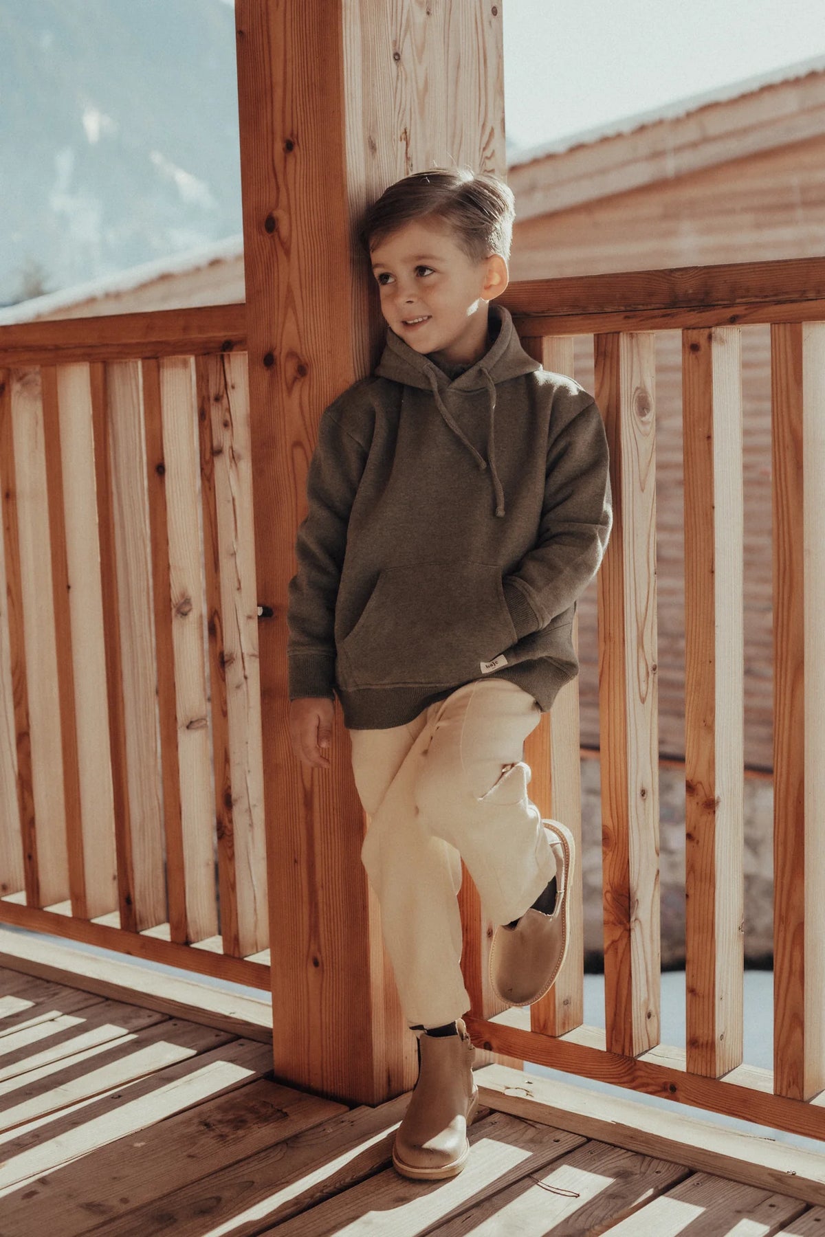 Moose Hooded Sweatshirt | Green agave