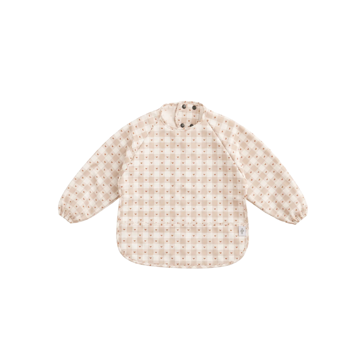 Baby Longsleeved Bib | Heart Tiles