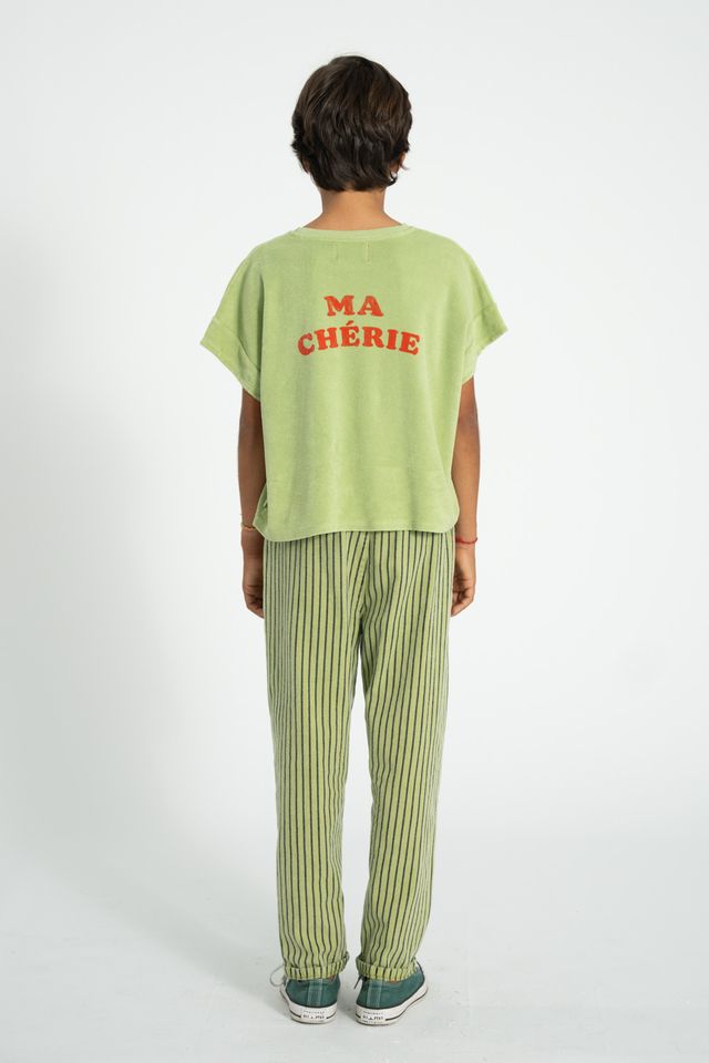 Cherry Print T-Shirt | Light Olive
