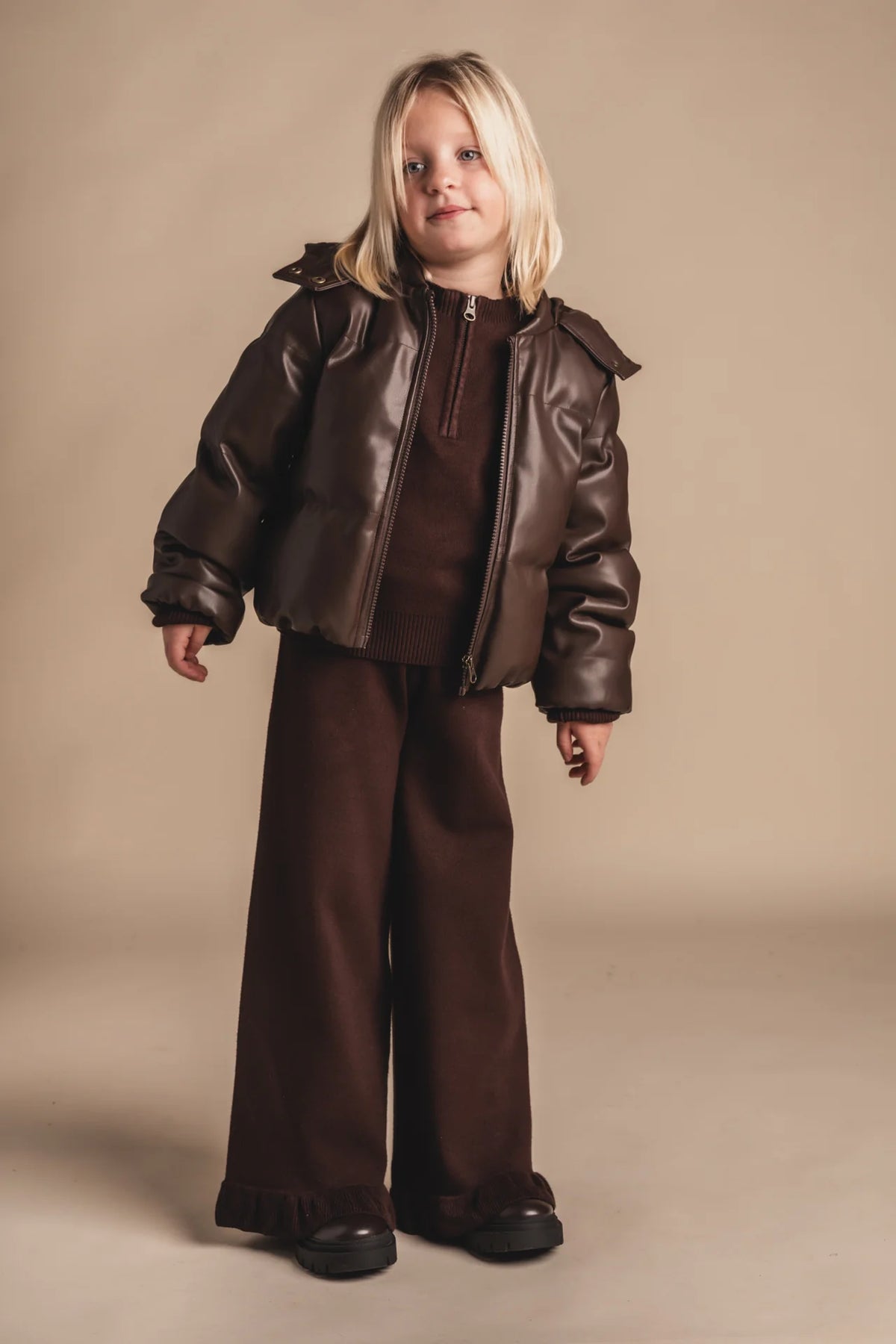 Meza Nikol Sweater Set | Brown Choco