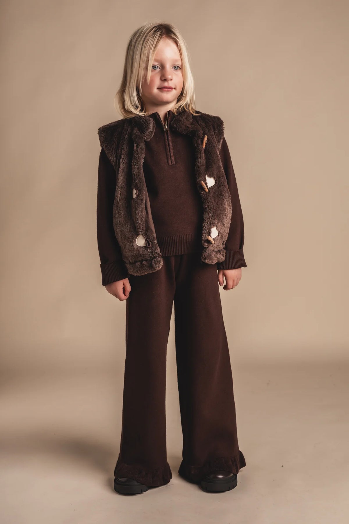 Meza Nikol Sweater Set | Brown Choco