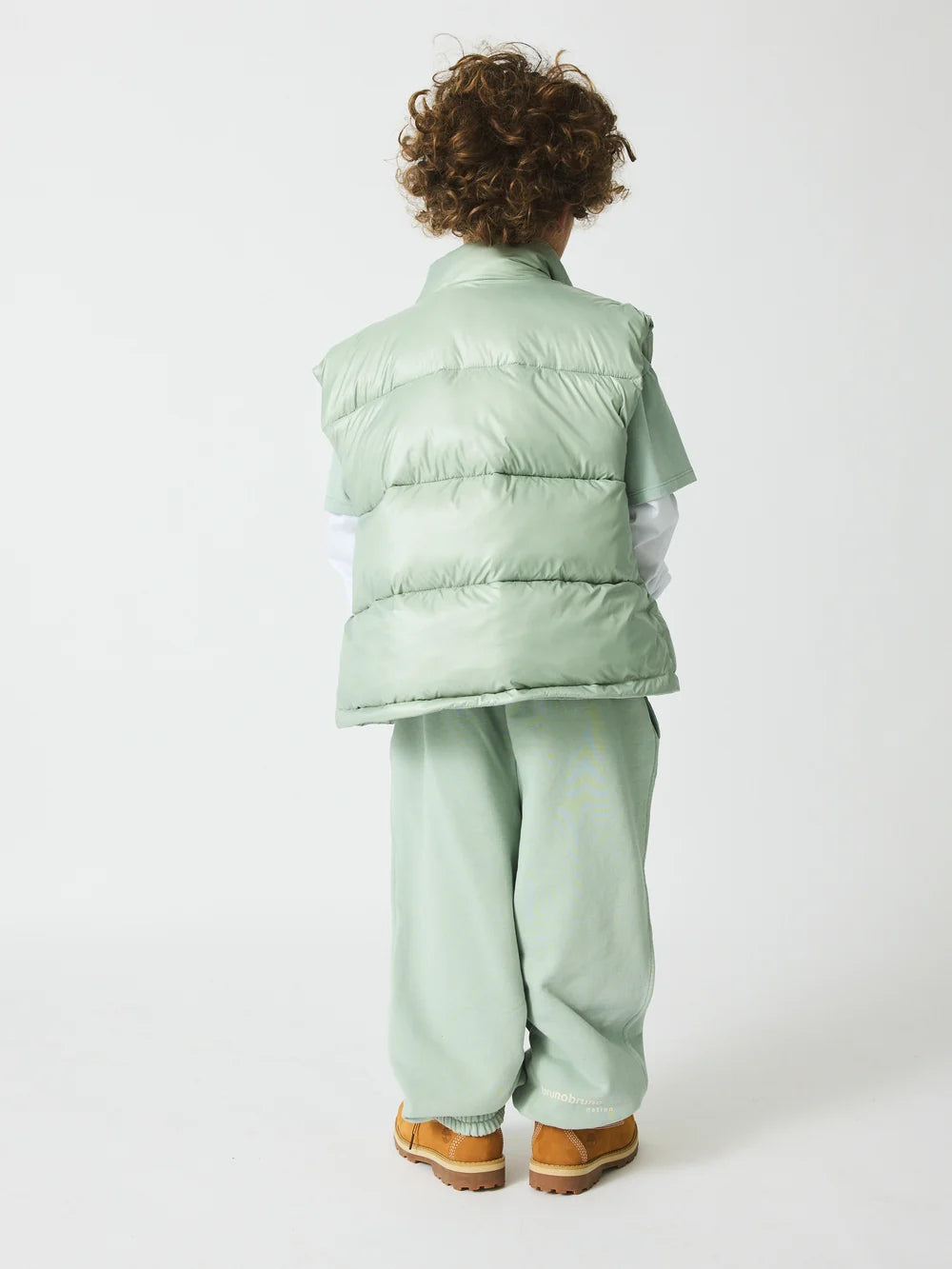 Noura Puffer Vest | Aqua Gray