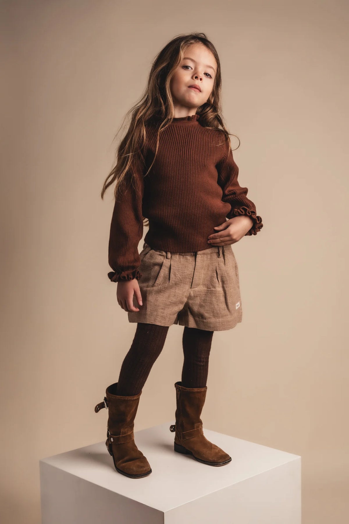 Nula Salli Skirt Set | Copper Brown