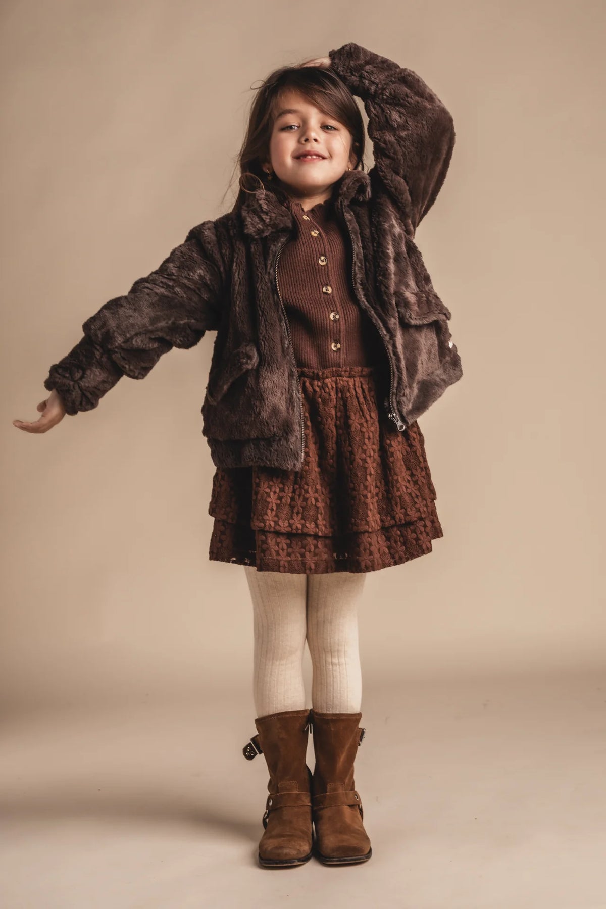 Nysha Dress | Copper Brown