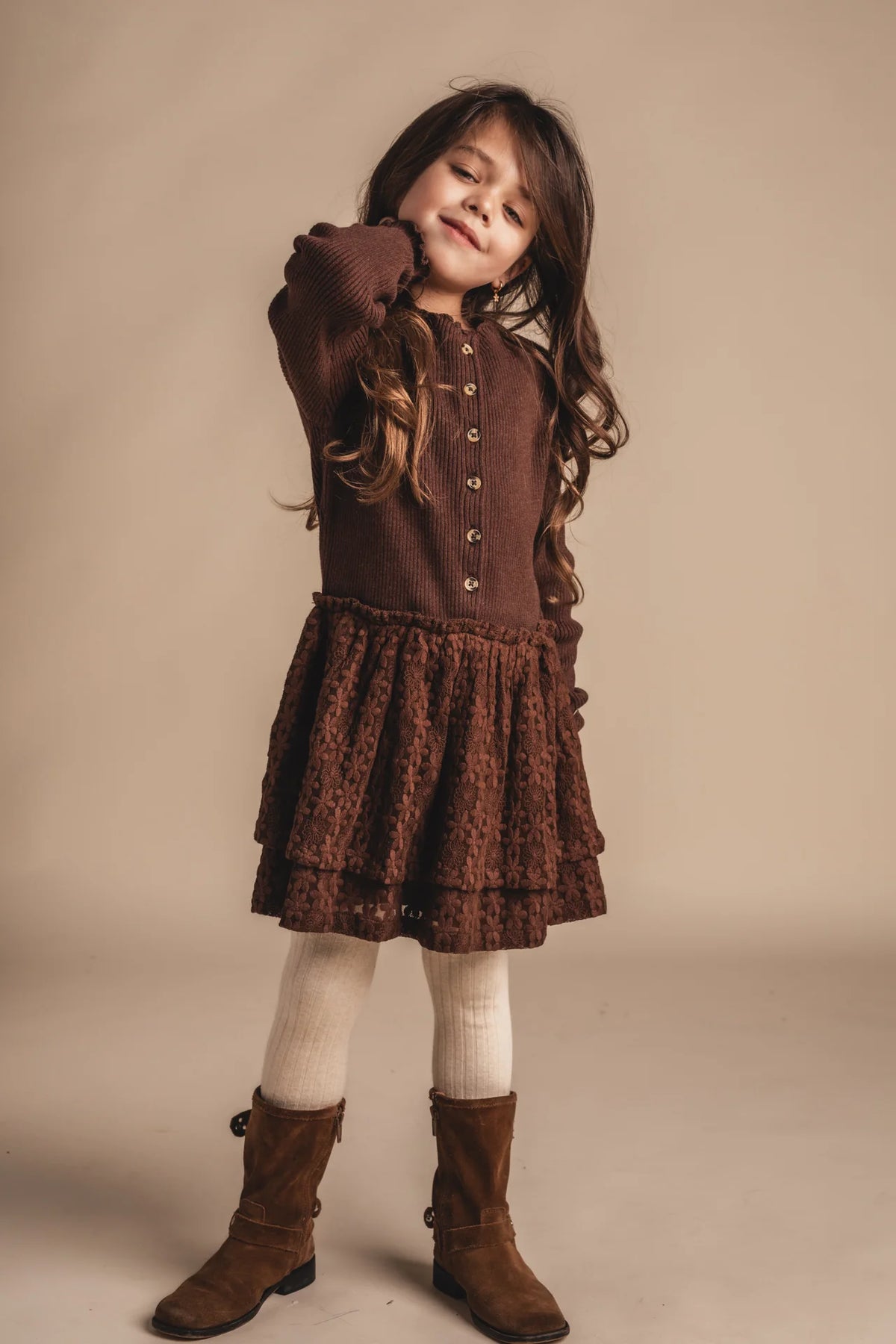 Nysha Dress | Copper Brown