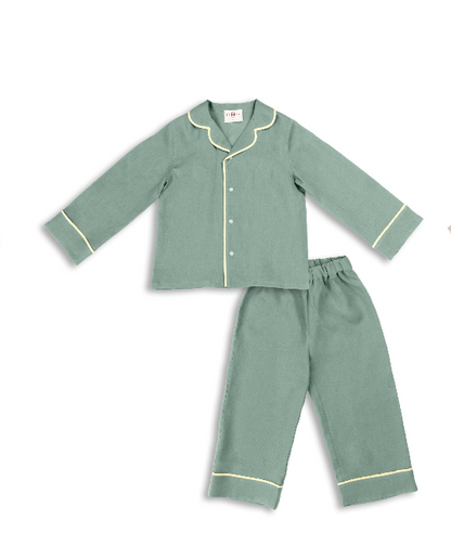 Olive Linen Pajamas