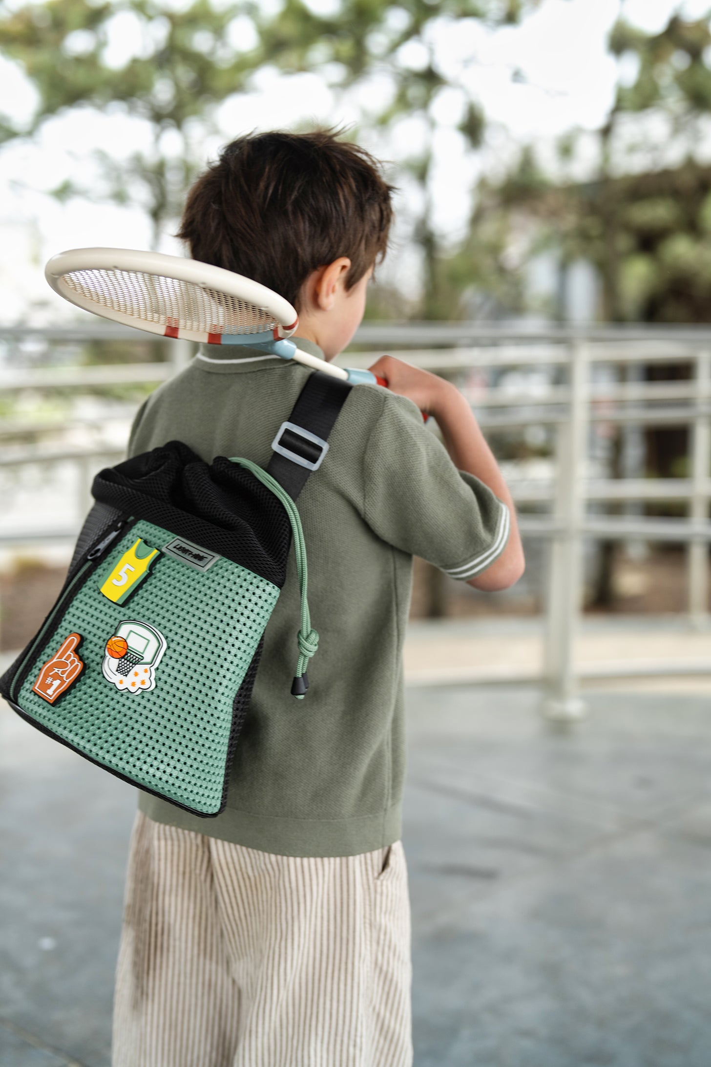 Sophy Drawstring Sling Bag | Sage Glow