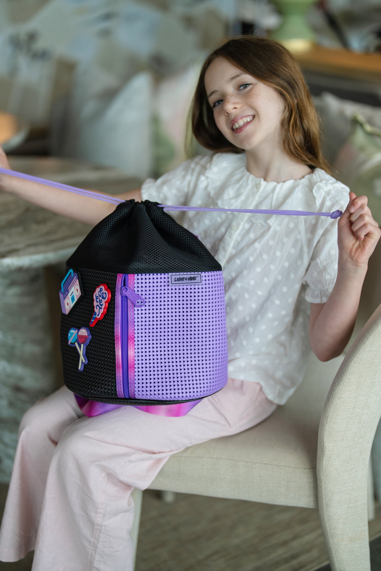 Sophy Drawstring Sling Bag | Grape Fizz