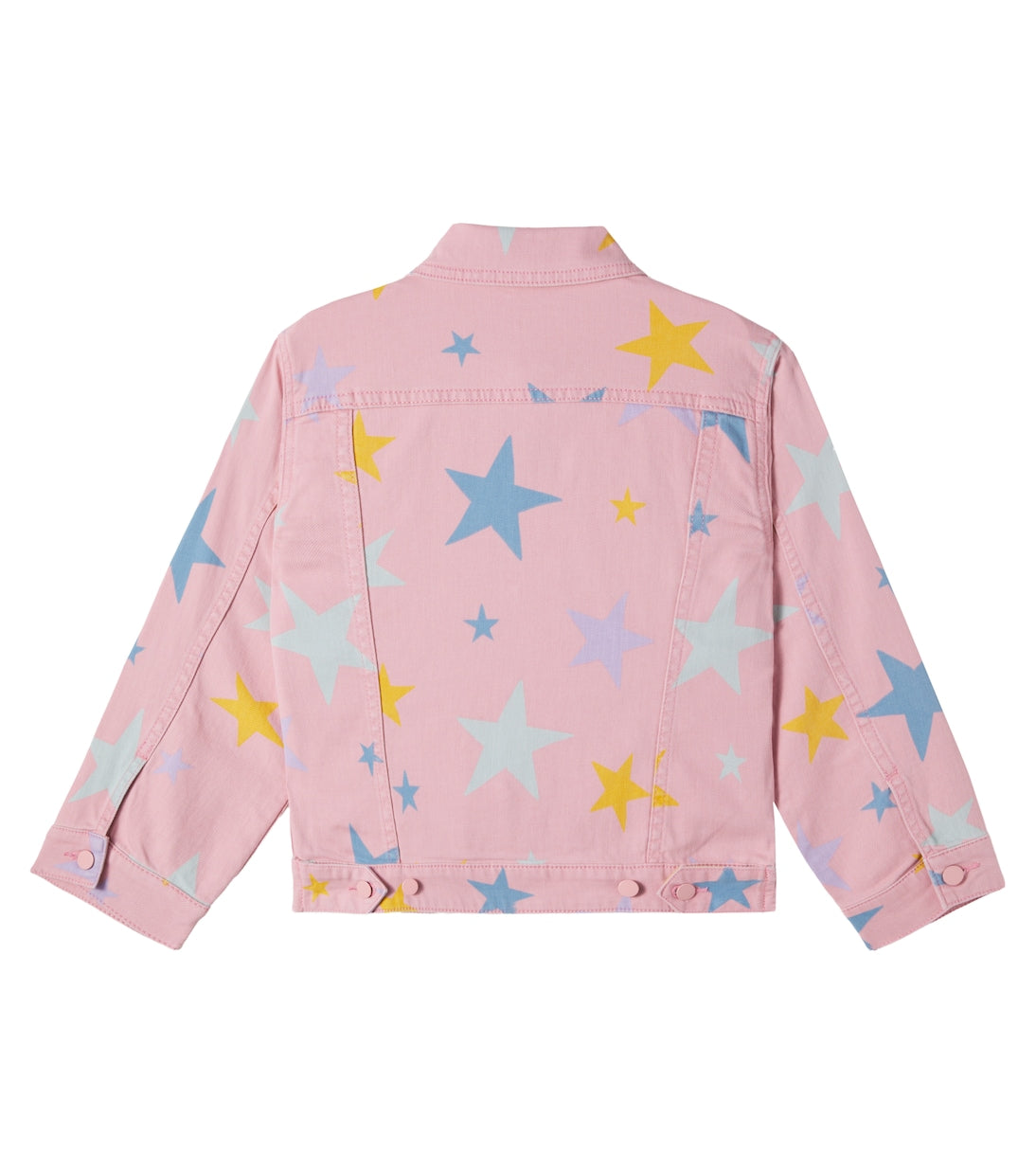 Star Print Denim Jacket | Light Pink