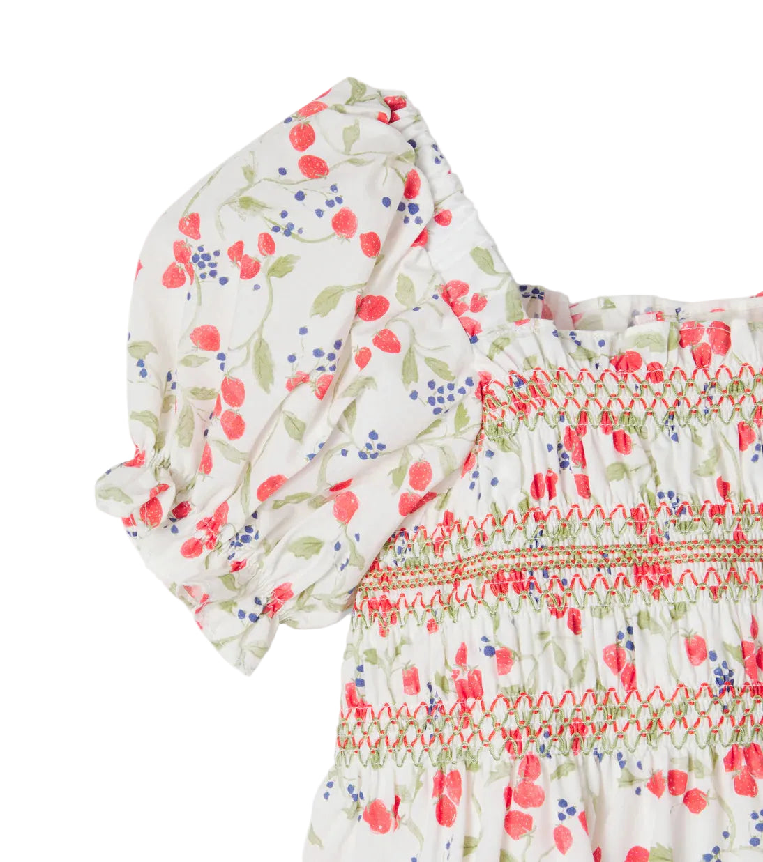 Elara Smocked Dress | Strawberry Floral