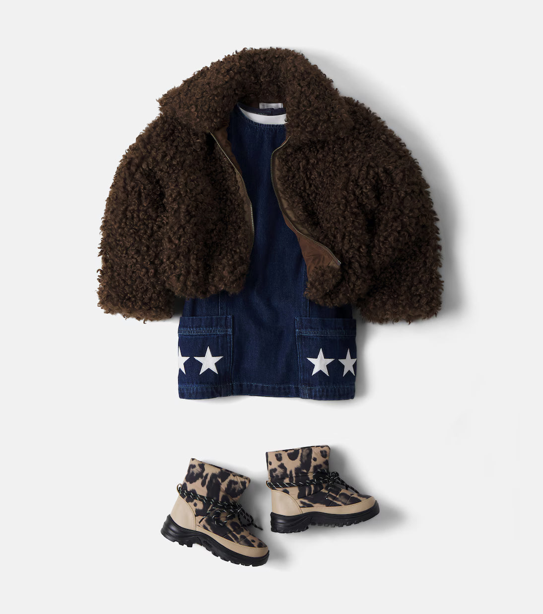 Faux Fur Jacket | Rust