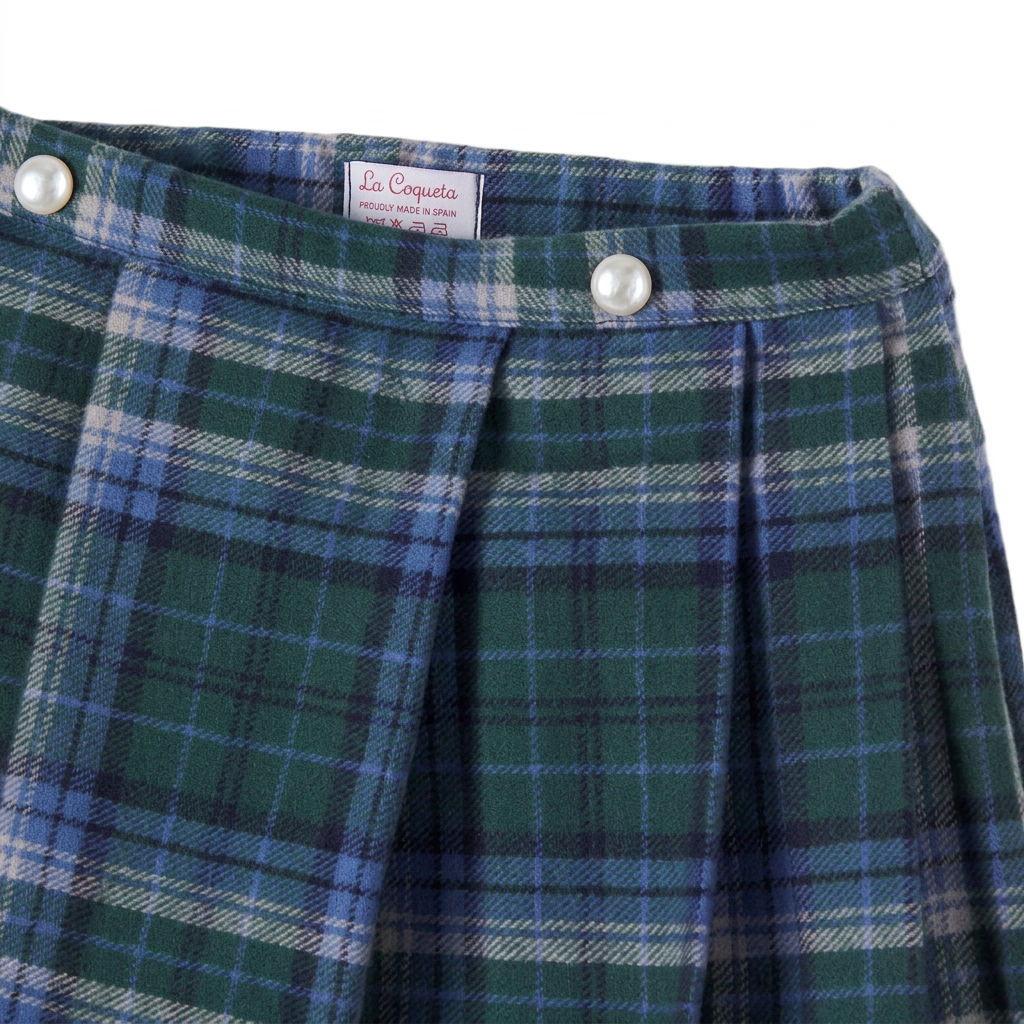 Zola Kilt Skirt | Green Check