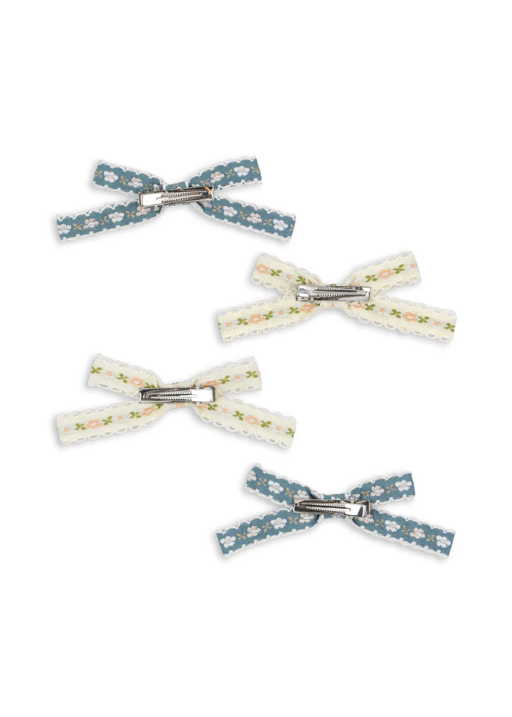 4 Pack Bow Hair Clips | Multi