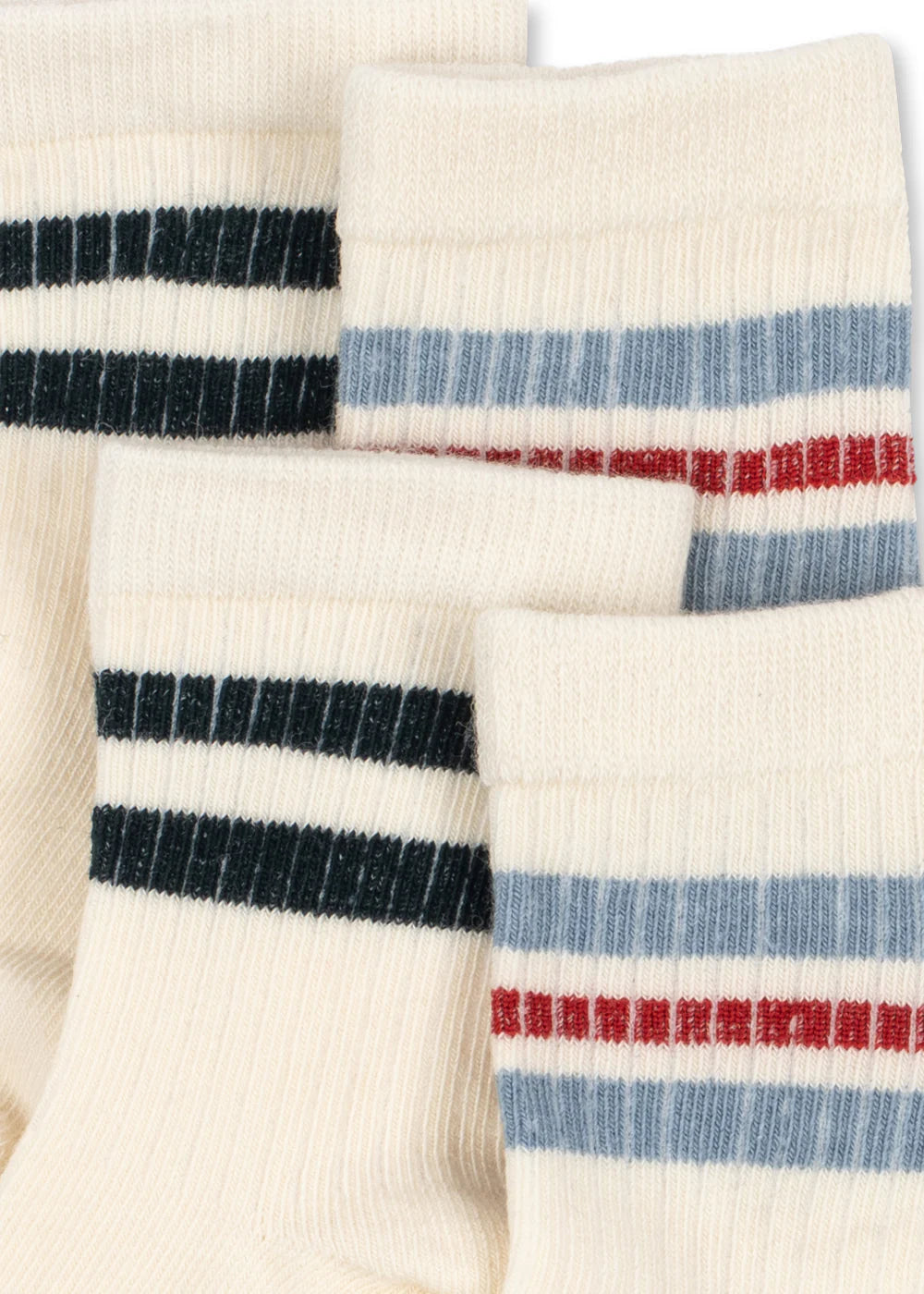 Striped Socks 2-pack | Optic White