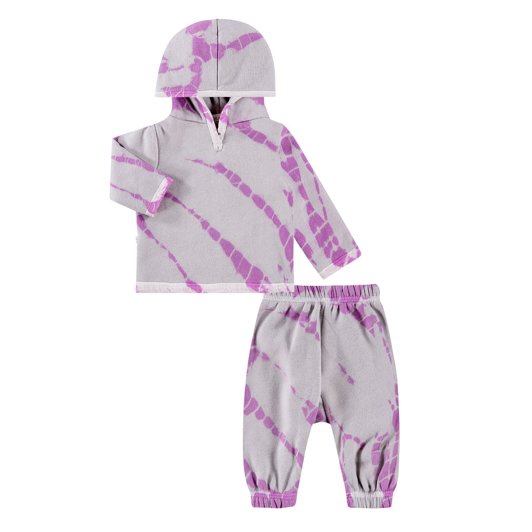 Tie Dye Hoodie Set | Purple