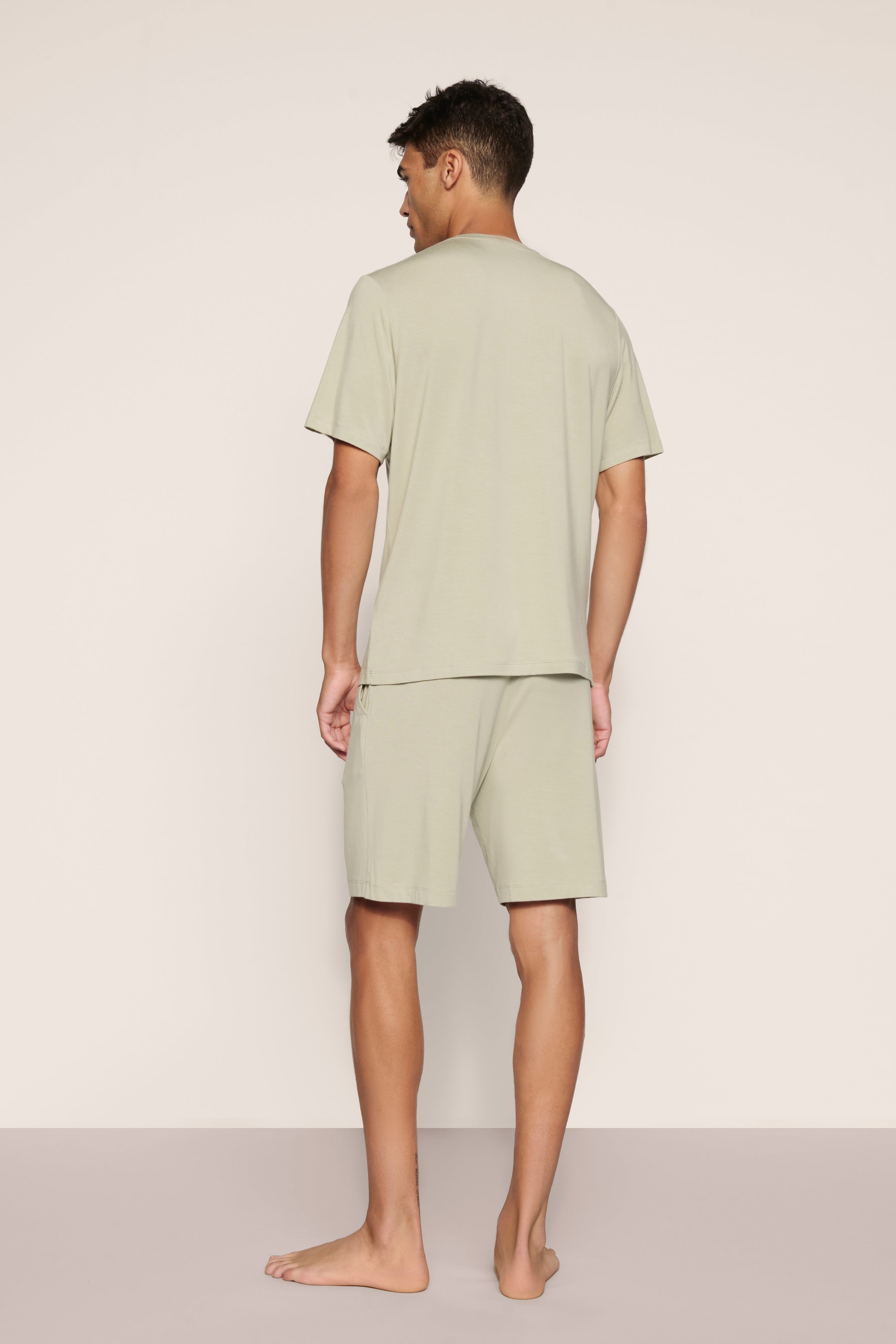 Mens Henry Short PJ Set | Sandstone