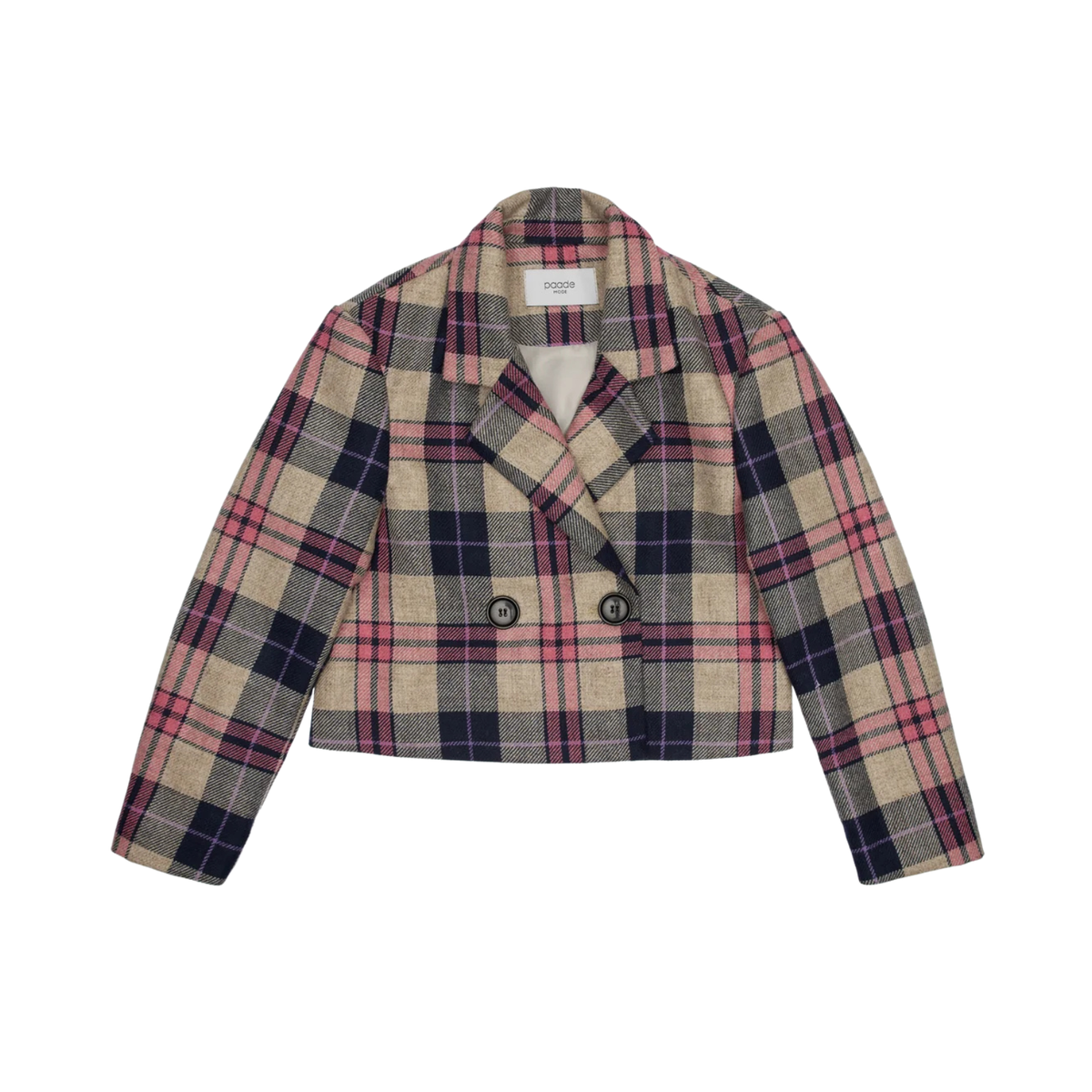 Harlow Wool Crop Jacket | Pink