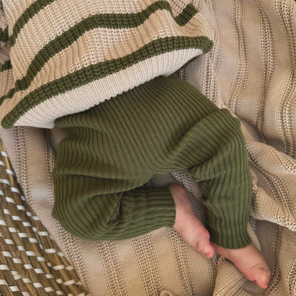 Olive Striped Aspen Set