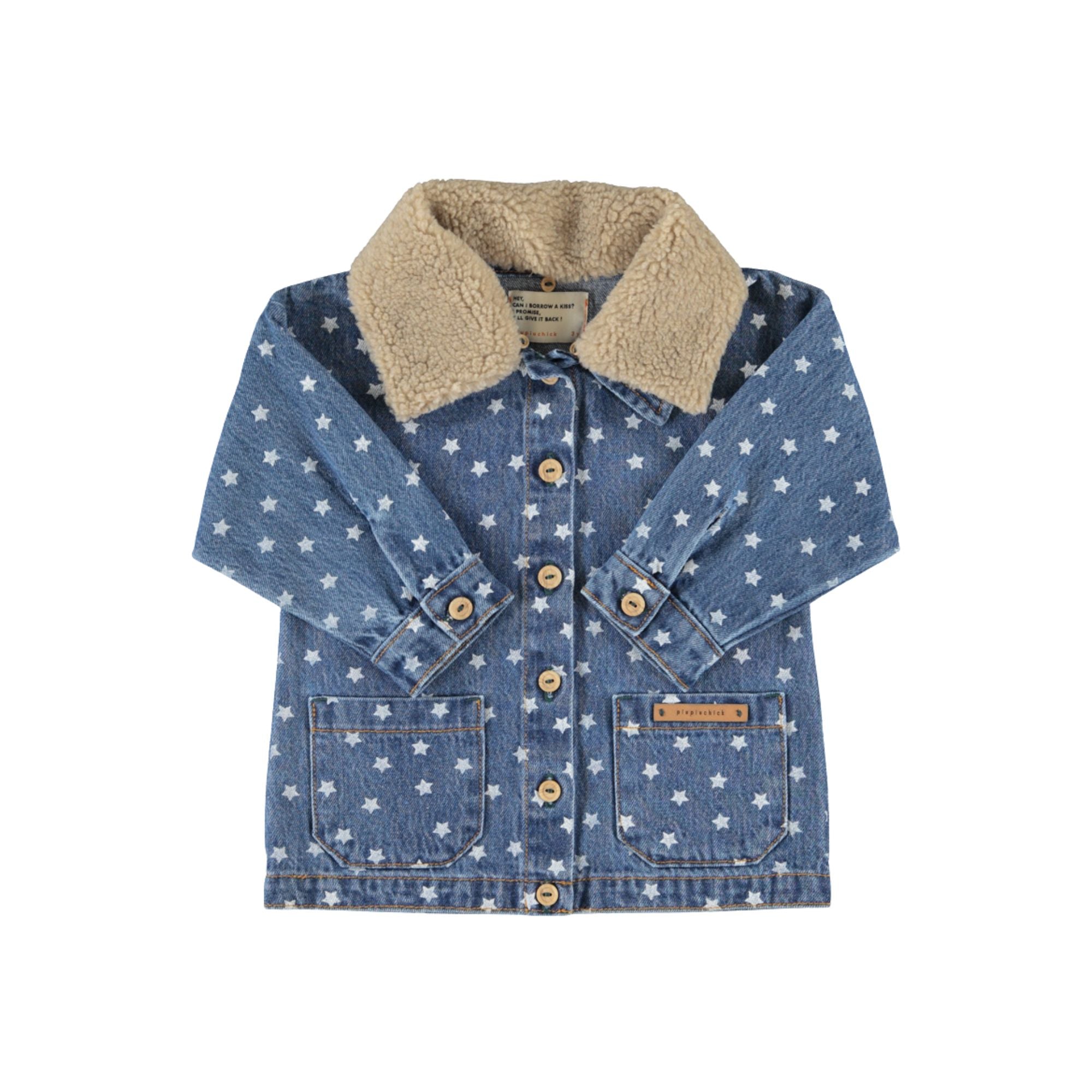 Jacket | Washed Navy Denim with Stars