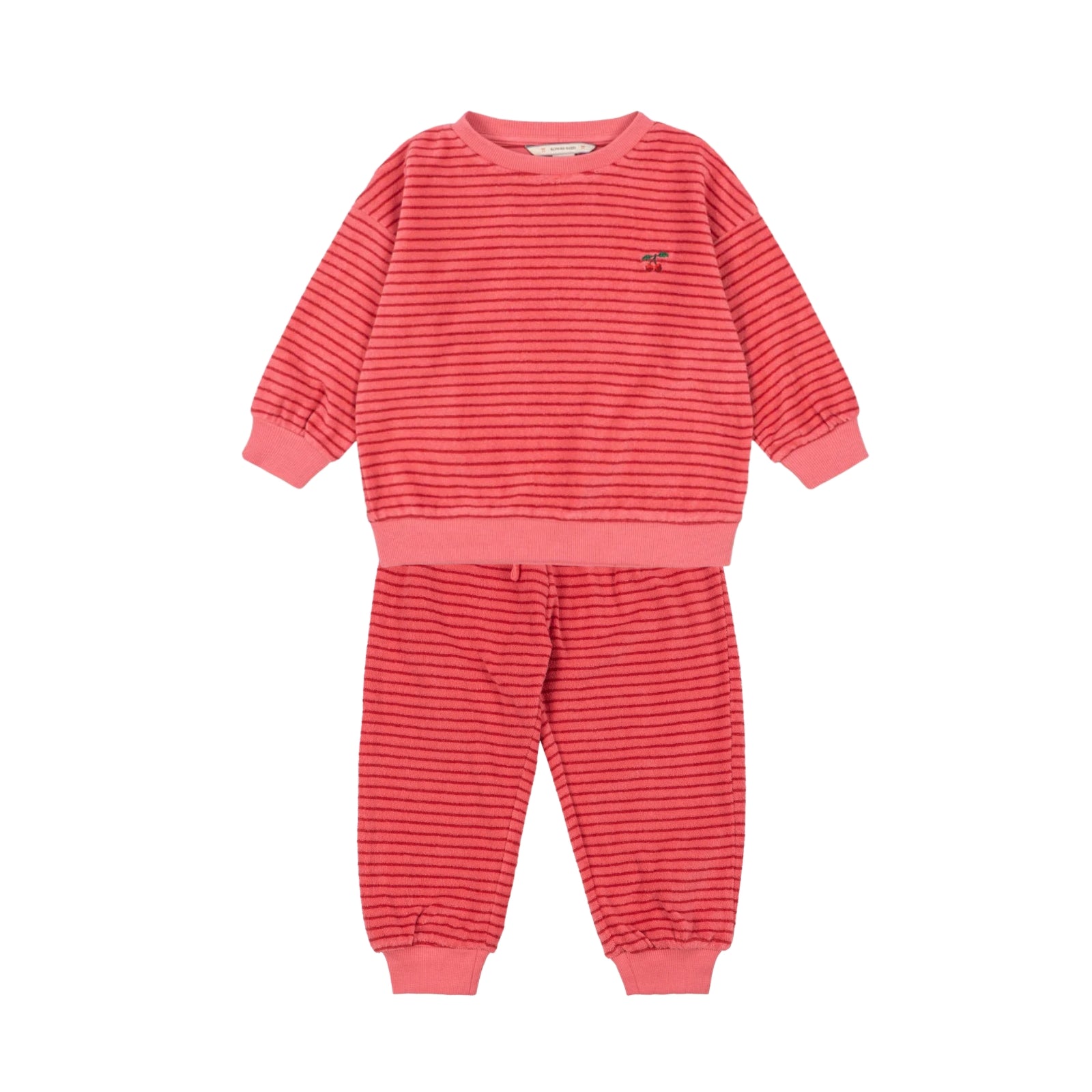 Itty Sweat Set | Cardinal Rose Stripe