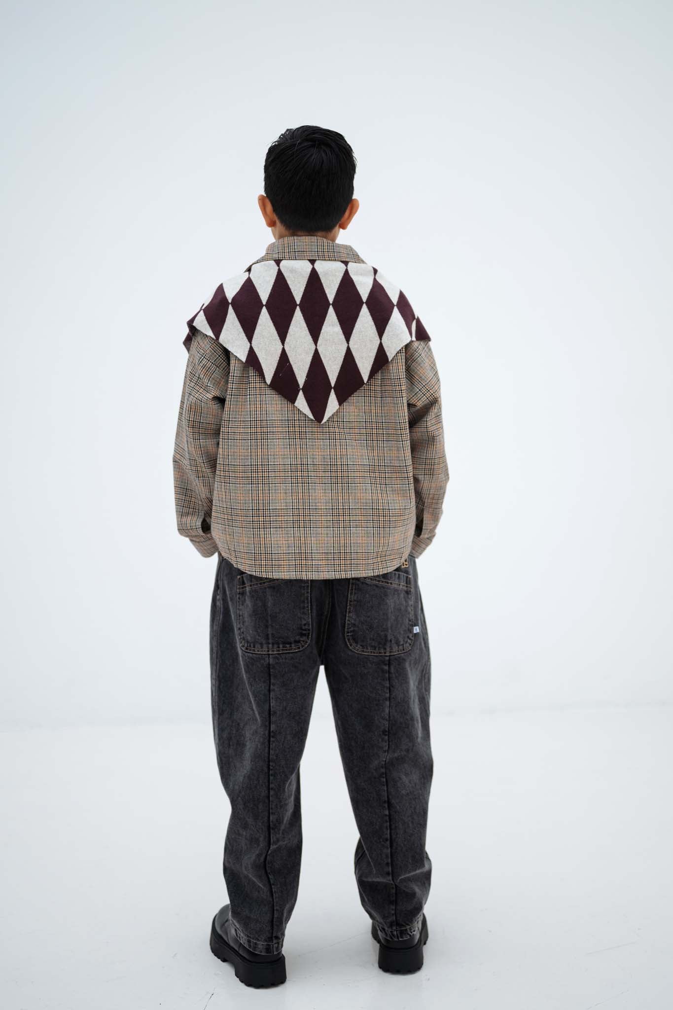 Shirt | Taupe Mini Check