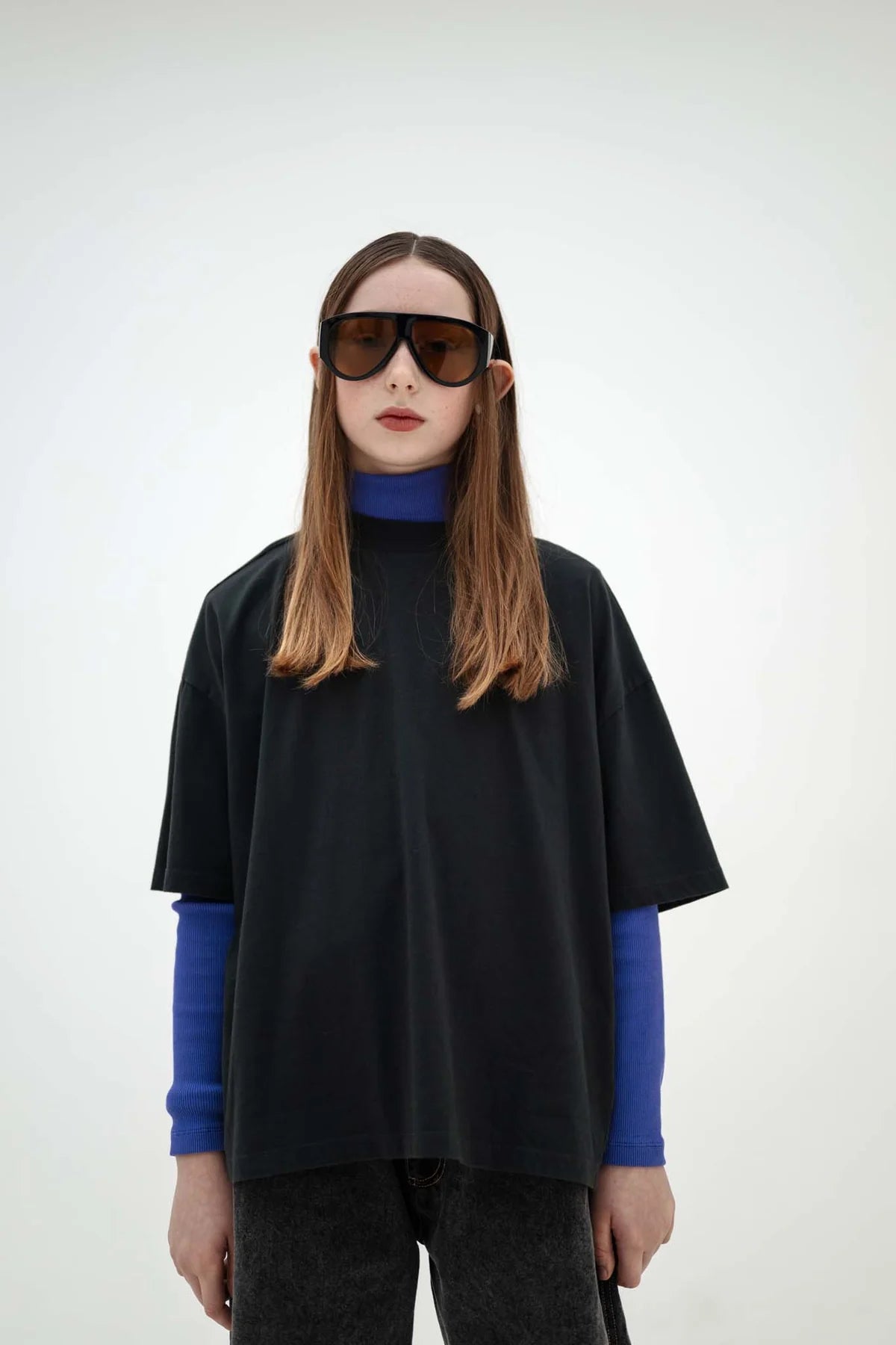 Boxy Tee | Moonless Night Black