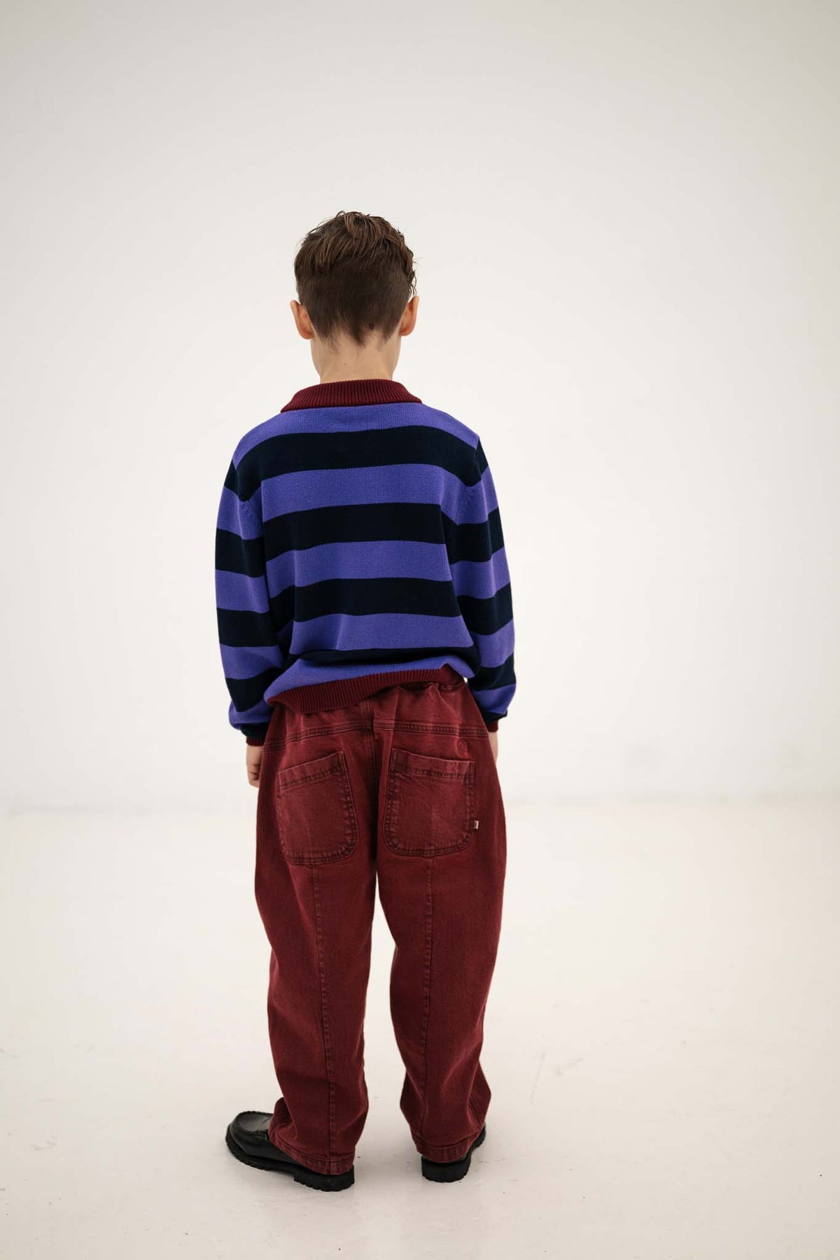Knit Crew Sweater | Orchid Blue Block Stripe