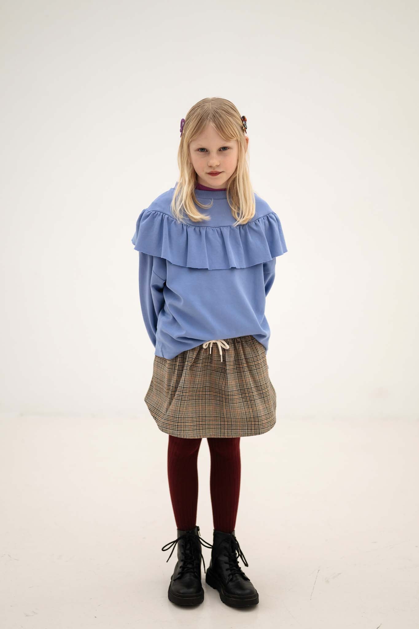 Mini Skirt | Mini Taupe Check
