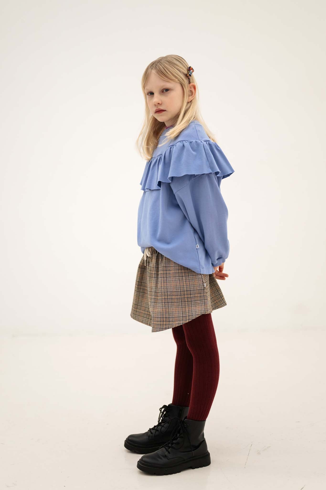 Mini Skirt | Mini Taupe Check