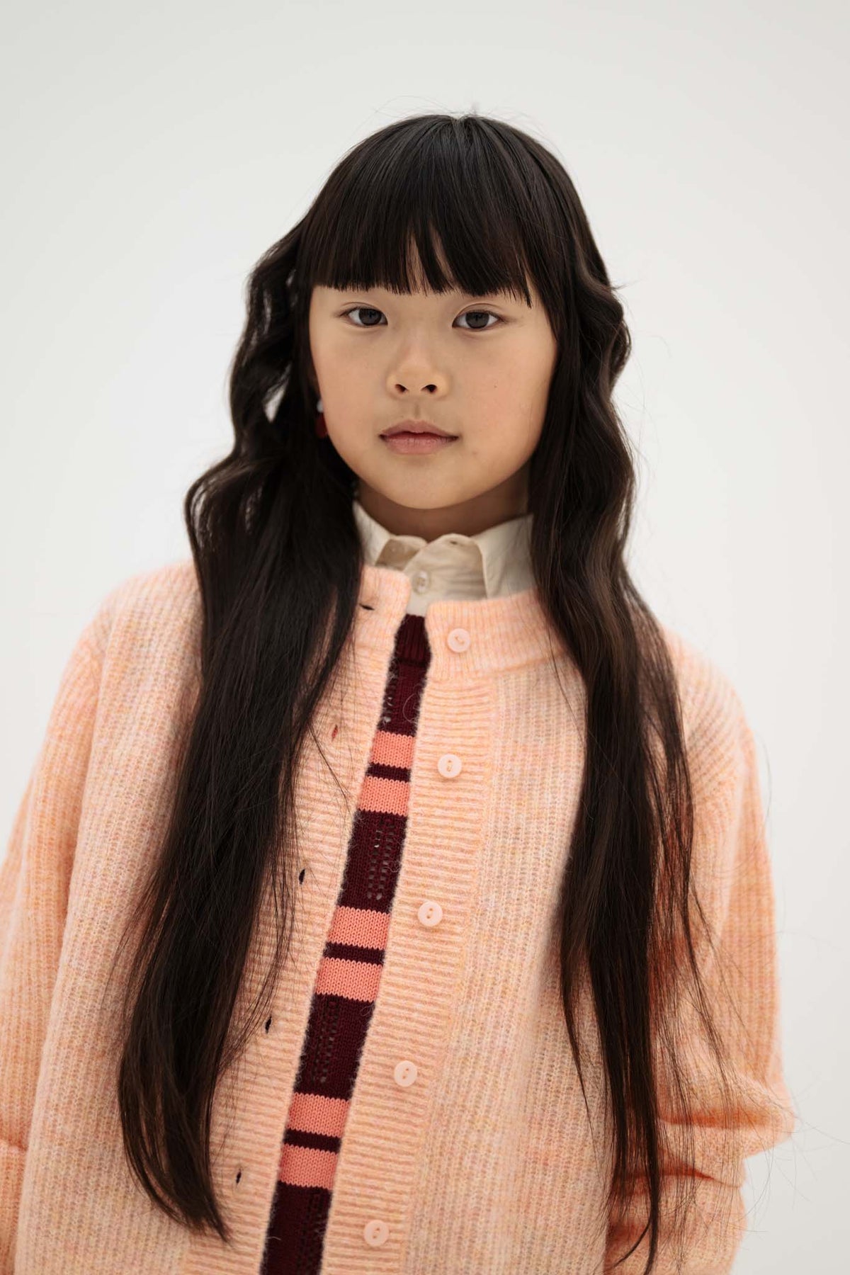 Knit Cardigan | Light Cheeky Flamingo