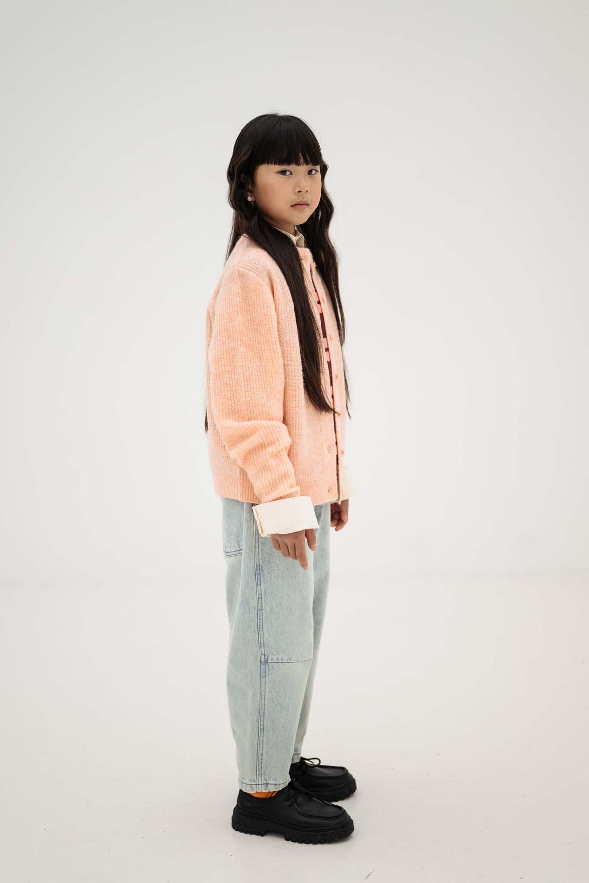 Knit Cardigan | Light Cheeky Flamingo