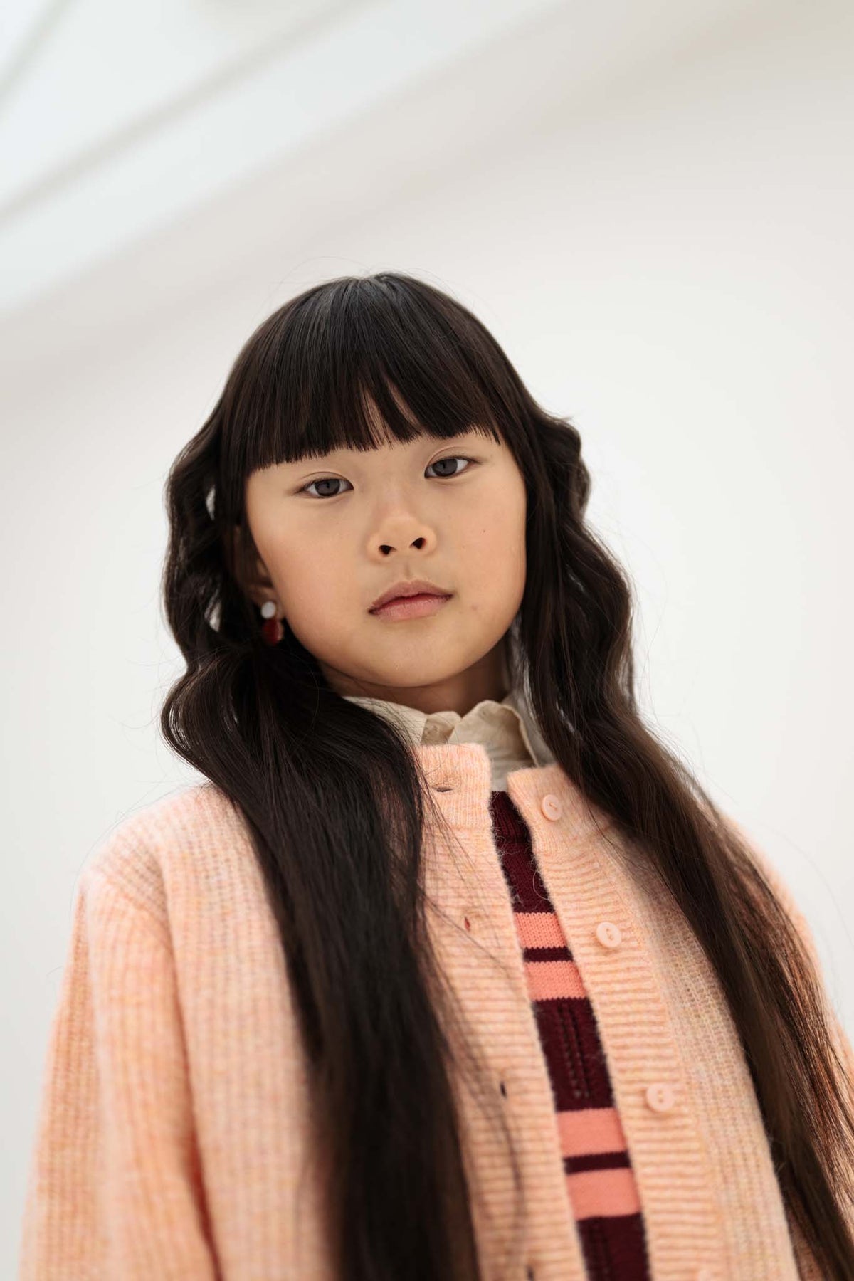 Knit Cardigan | Light Cheeky Flamingo