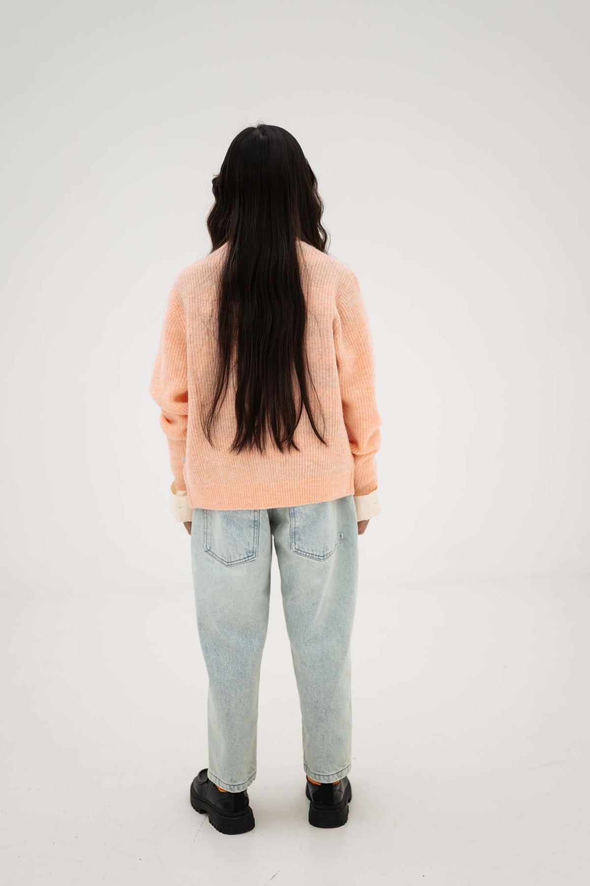 Knit Cardigan | Light Cheeky Flamingo