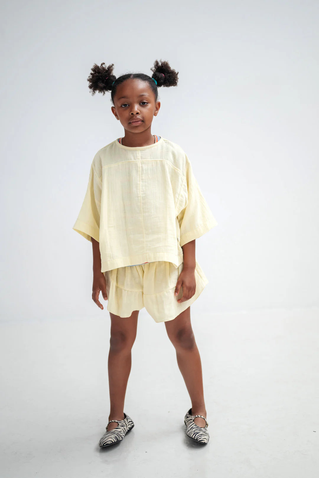 Woven Tee | Soft Yellow