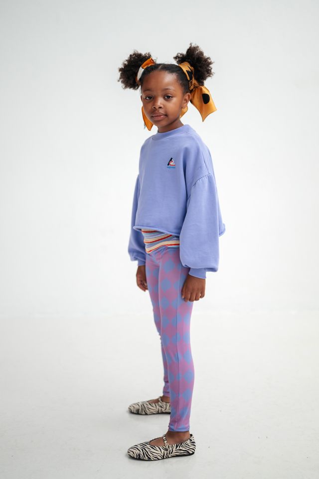 Crop Heart Sweater | Glacier Bloom